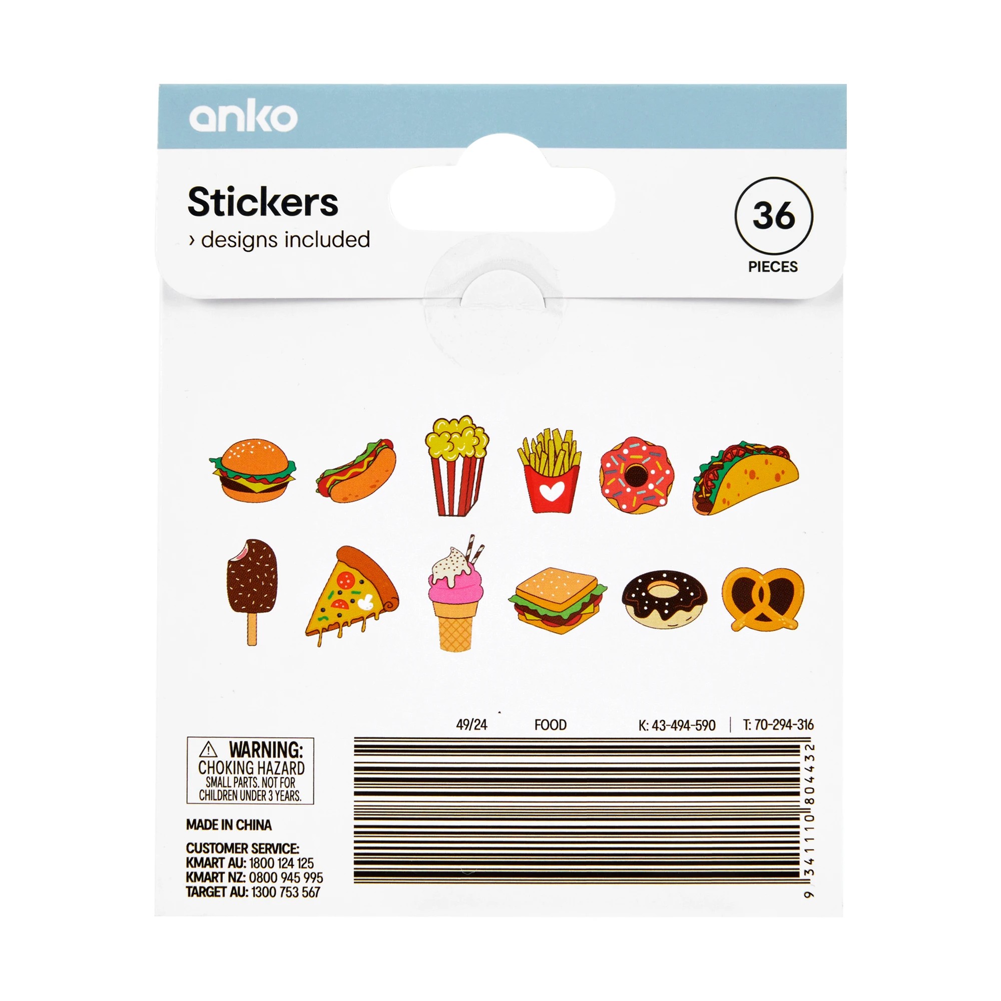 3 36 Piece Stickers - Food, 3 of 3