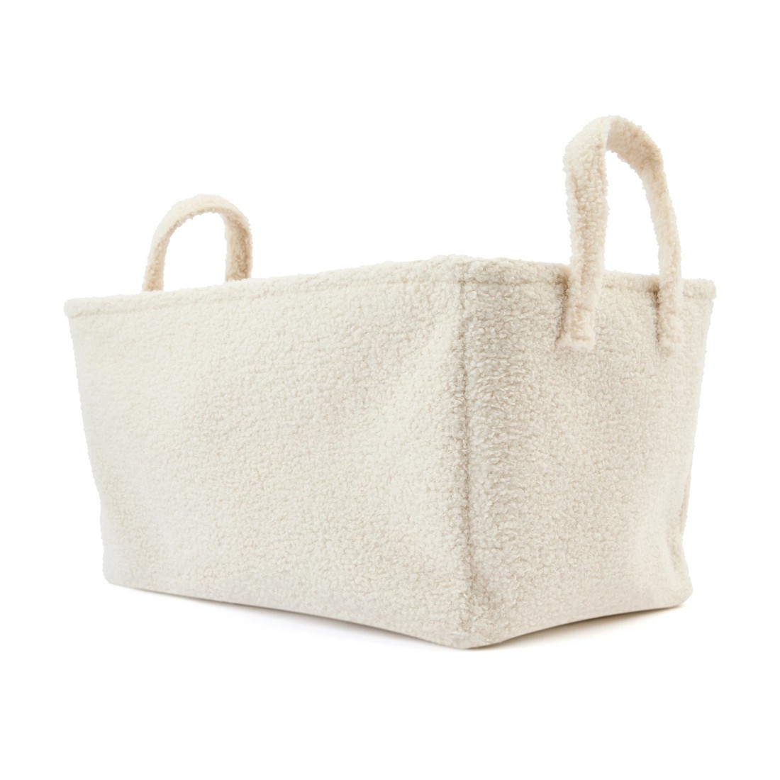 4 Rectangle Boucle Basket with Stripe Liner - White, 4 of 7