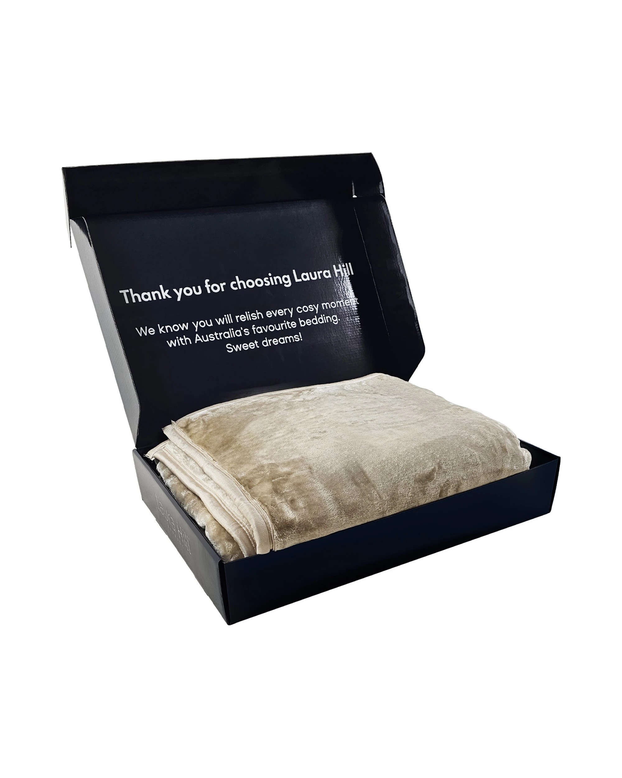 6 Laura Hill 800-gsm Mink Blanket Double-sided Soft Plush Bed Faux Throw Rug Beige
 - Queen Bed, 6 of 7