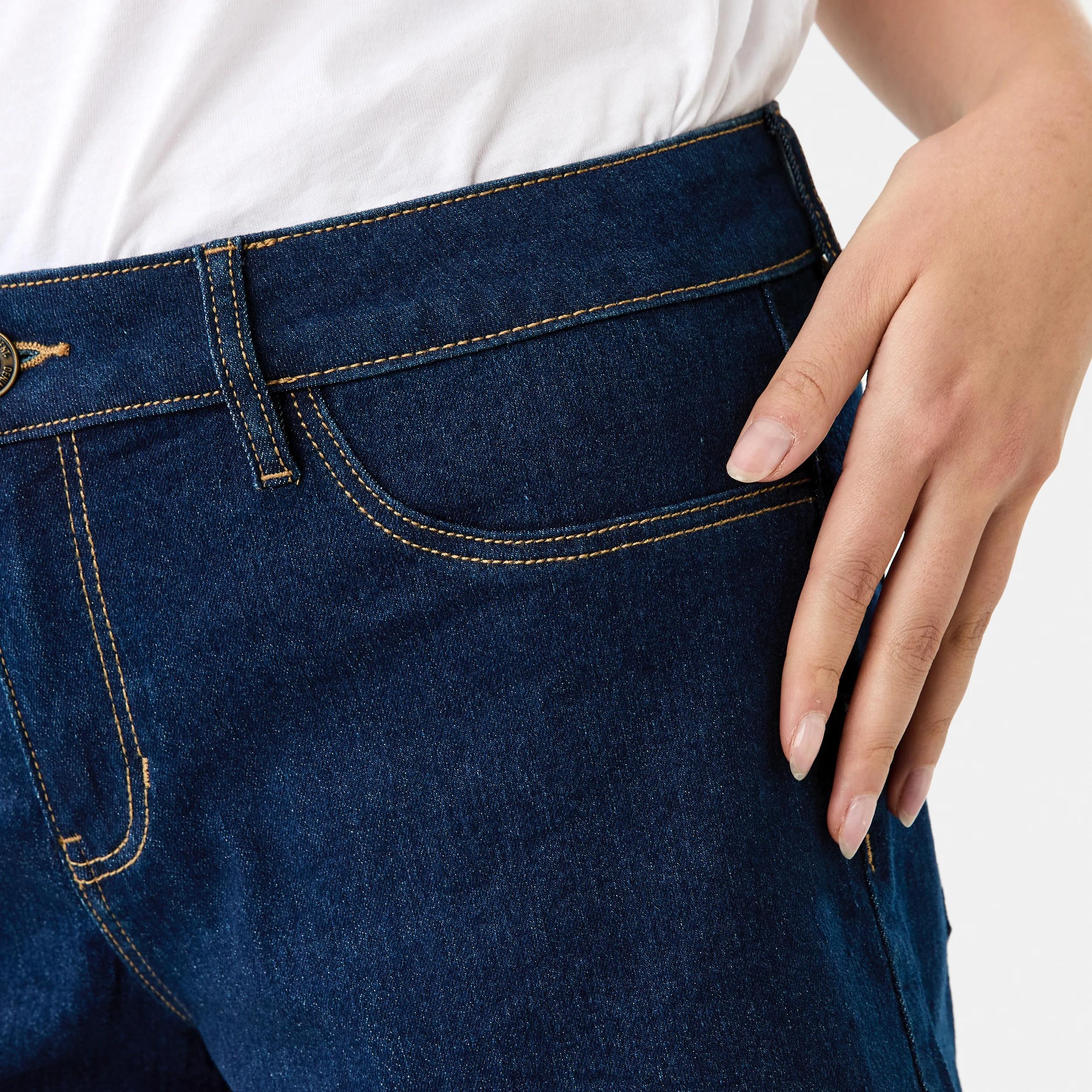 6 Mid Rise Denim Shorts INDIGO WASH, 6 of 8