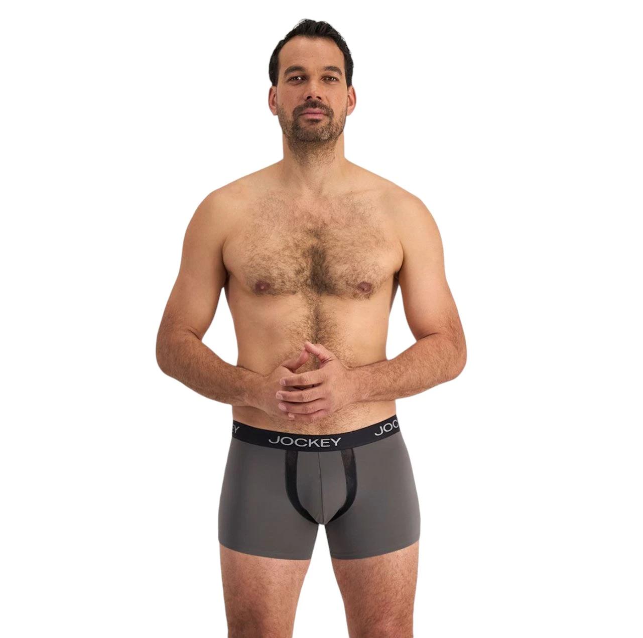 3 Jockey 4 Pack Mens Chafe Proof Pouch /Grey Underwear MULTI, 3 of 7