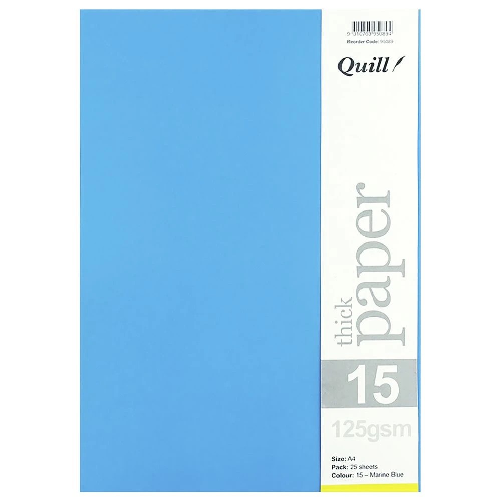 3 Quill A4 125gsm Paper Marine Blue 25 Pack, 3 of 4