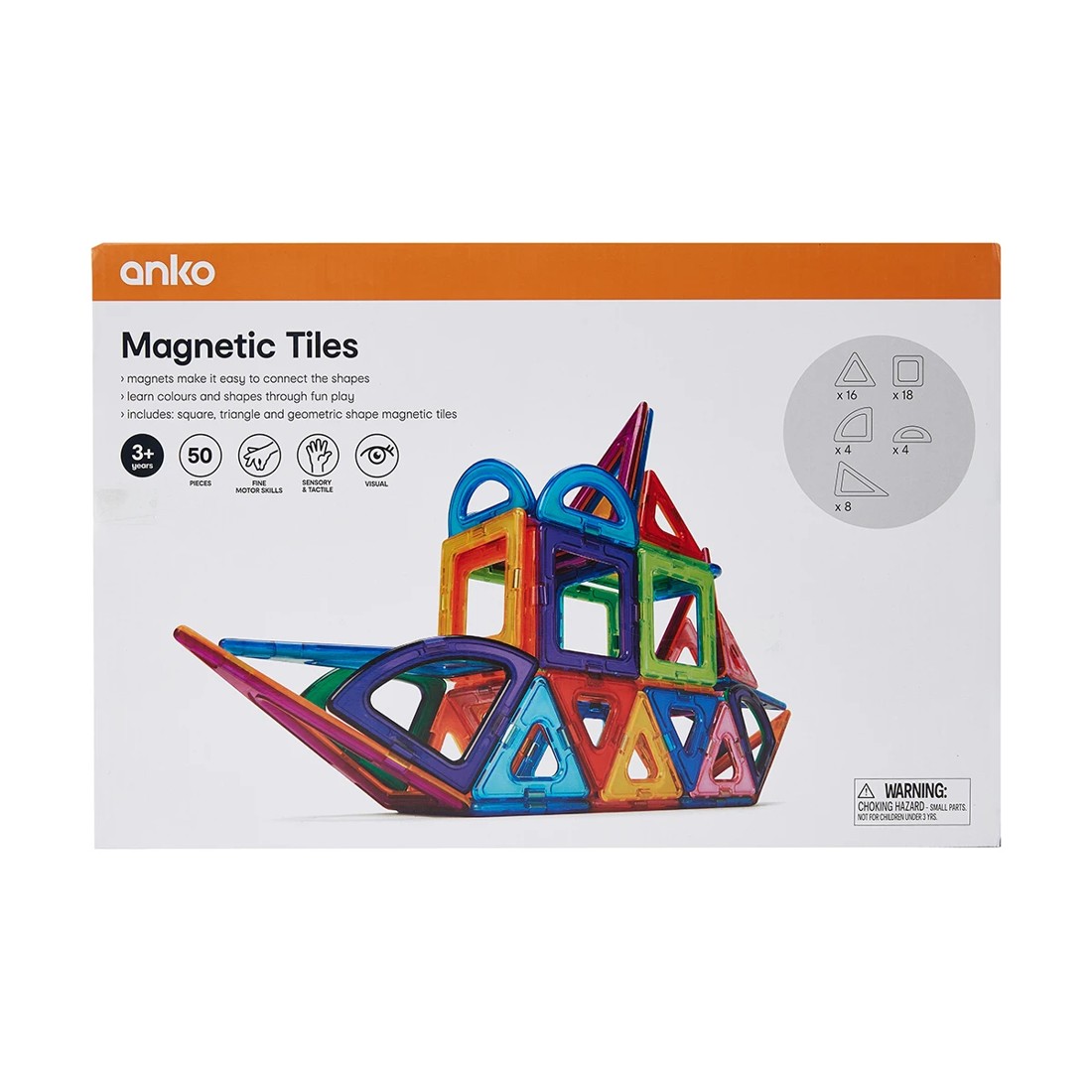 11 50 Piece Magnetic Tiles Playset, 11 of 11