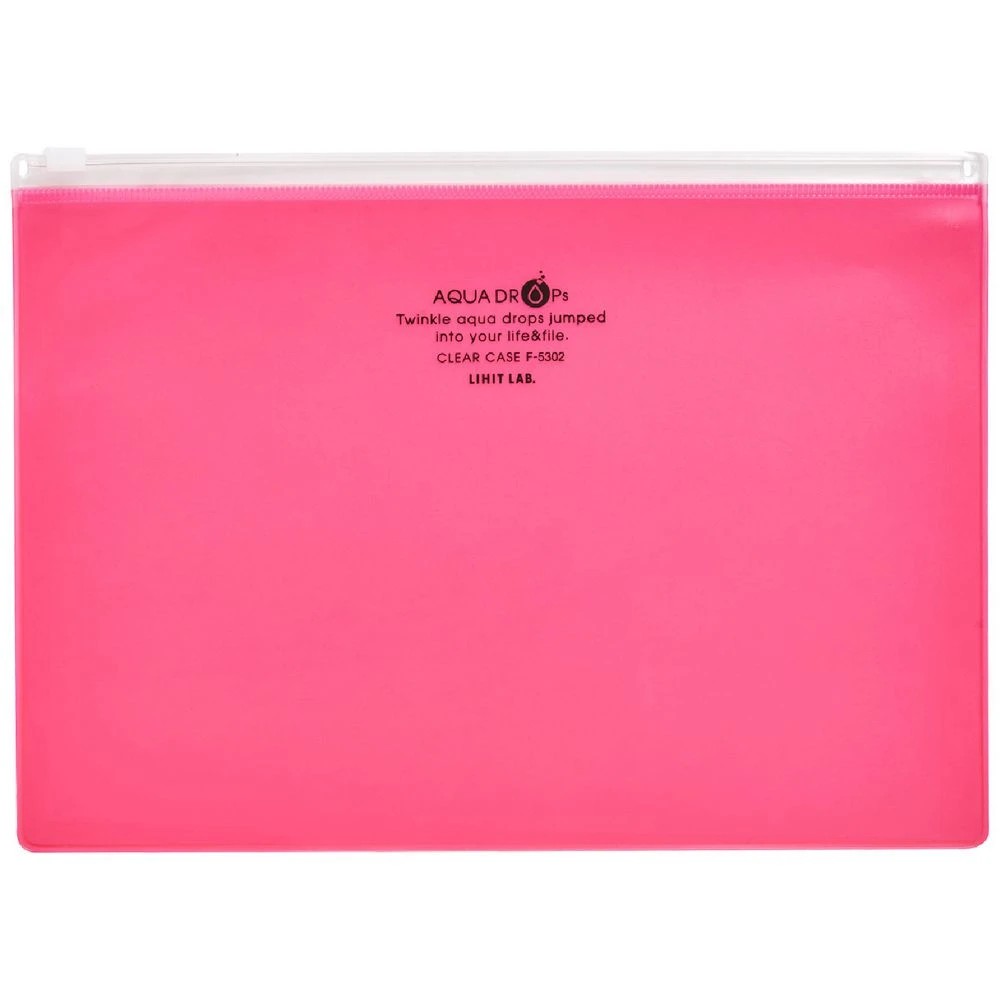 1 Aqua Drops Zip Open Document Wallet A5 Red, 1 of 1