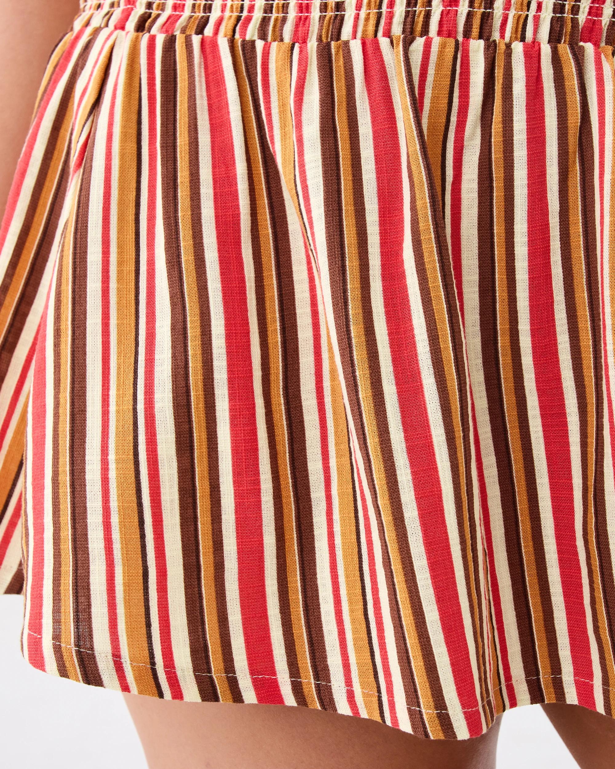 5 Shirred Resort Mini Skirt Cbean Stp, 5 of 6