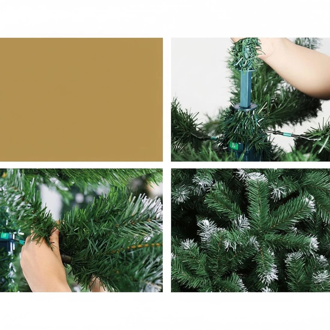 6 Jingle Jollys Christmas Tree 2.4m Snowy Xmas Tree Decoration 1225 Tips - Assorted, 6 of 8