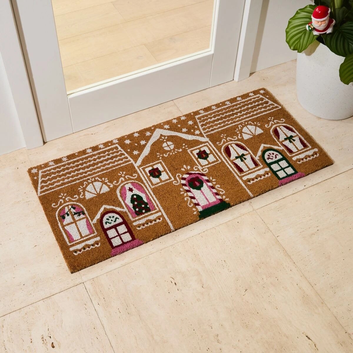 1 Gingerbread Village Door Mat, 1 of 5