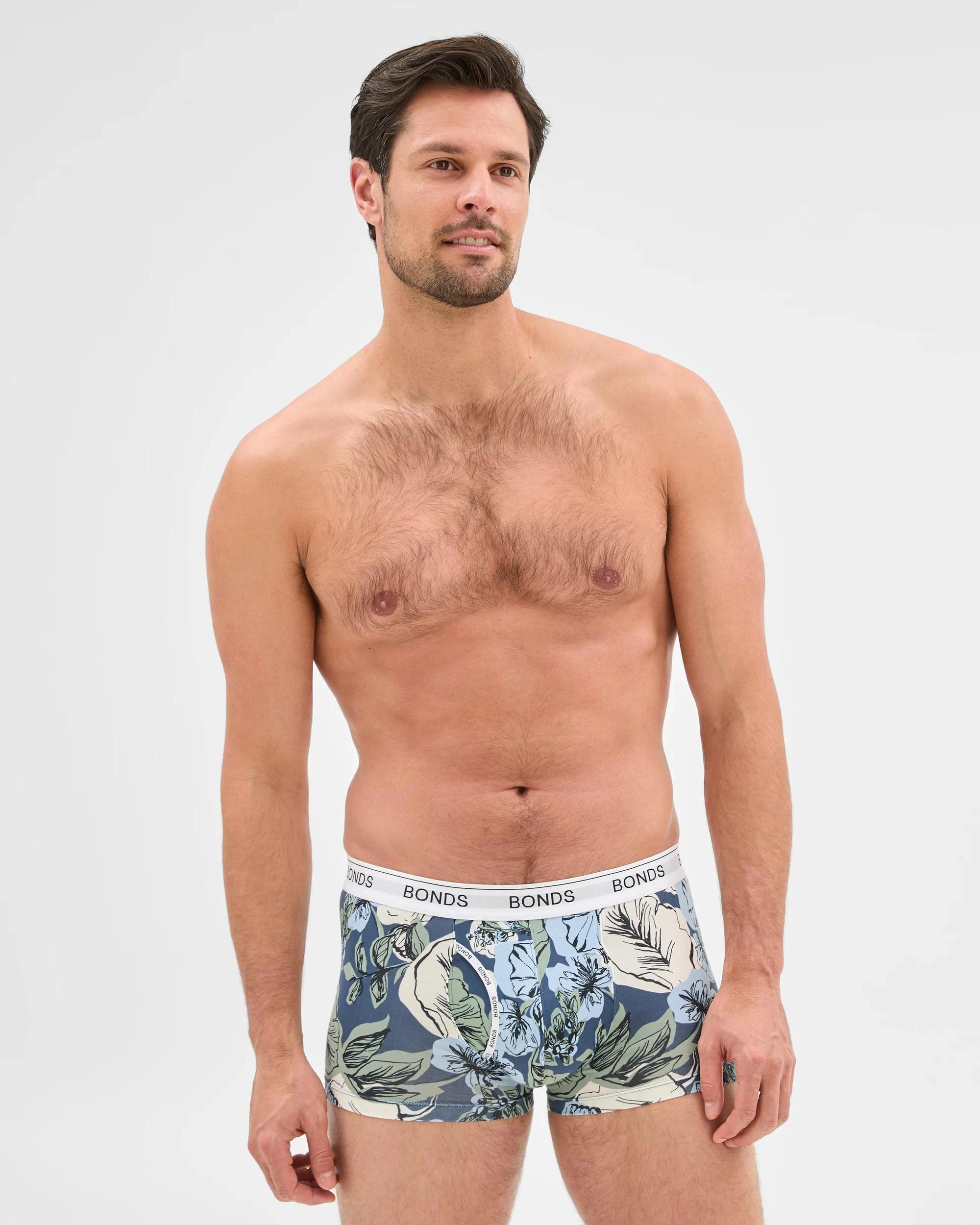 1 Men's Guyfront Trunks - Bonds BLUE FLORAL, 1 of 3