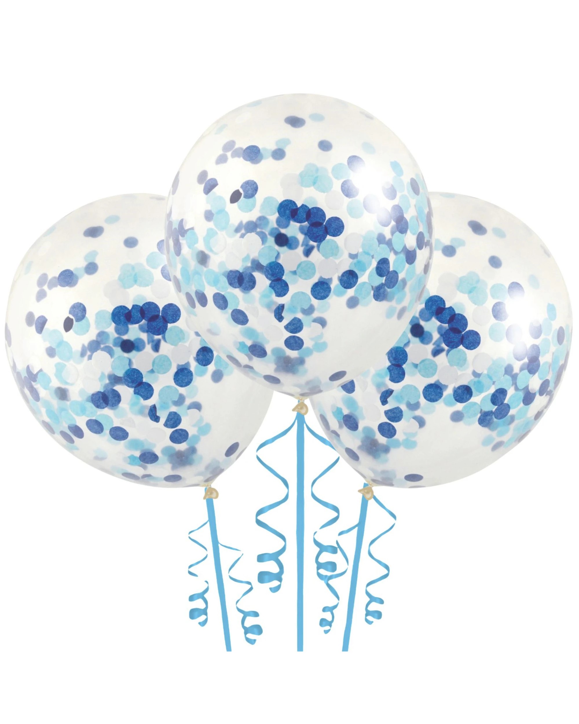 1 Artwrap Confetti Balloons 30cm Pack of 3 - Blue, 1 of 3