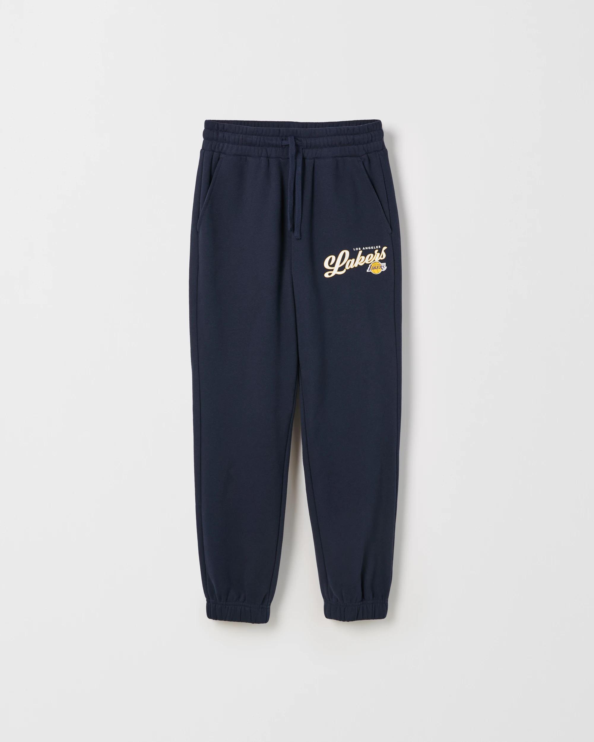 1 NBA Australian Cotton Blend Oversized Trackpants BLACK, 1 of 2