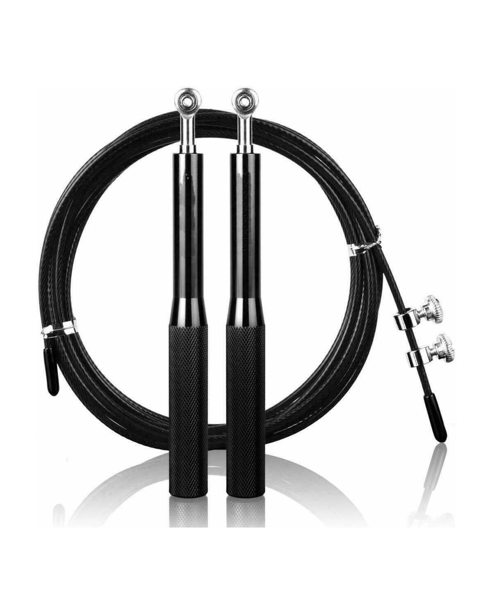 1 TODO Speed Ball Bearing Jump Rope w/ Anti Slip Handles Fitness Workout Exercise Boxing - Black, 1 of 1
