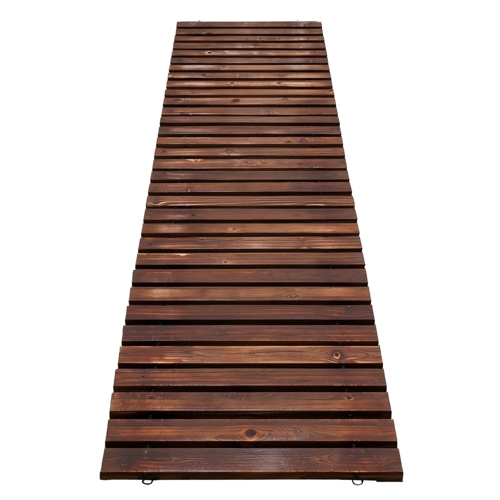 1 Gardeon 8FT Wooden Garden Pathway Roll-Out Straight Walkway Outdoor Backyard - Brown, 1 of 6