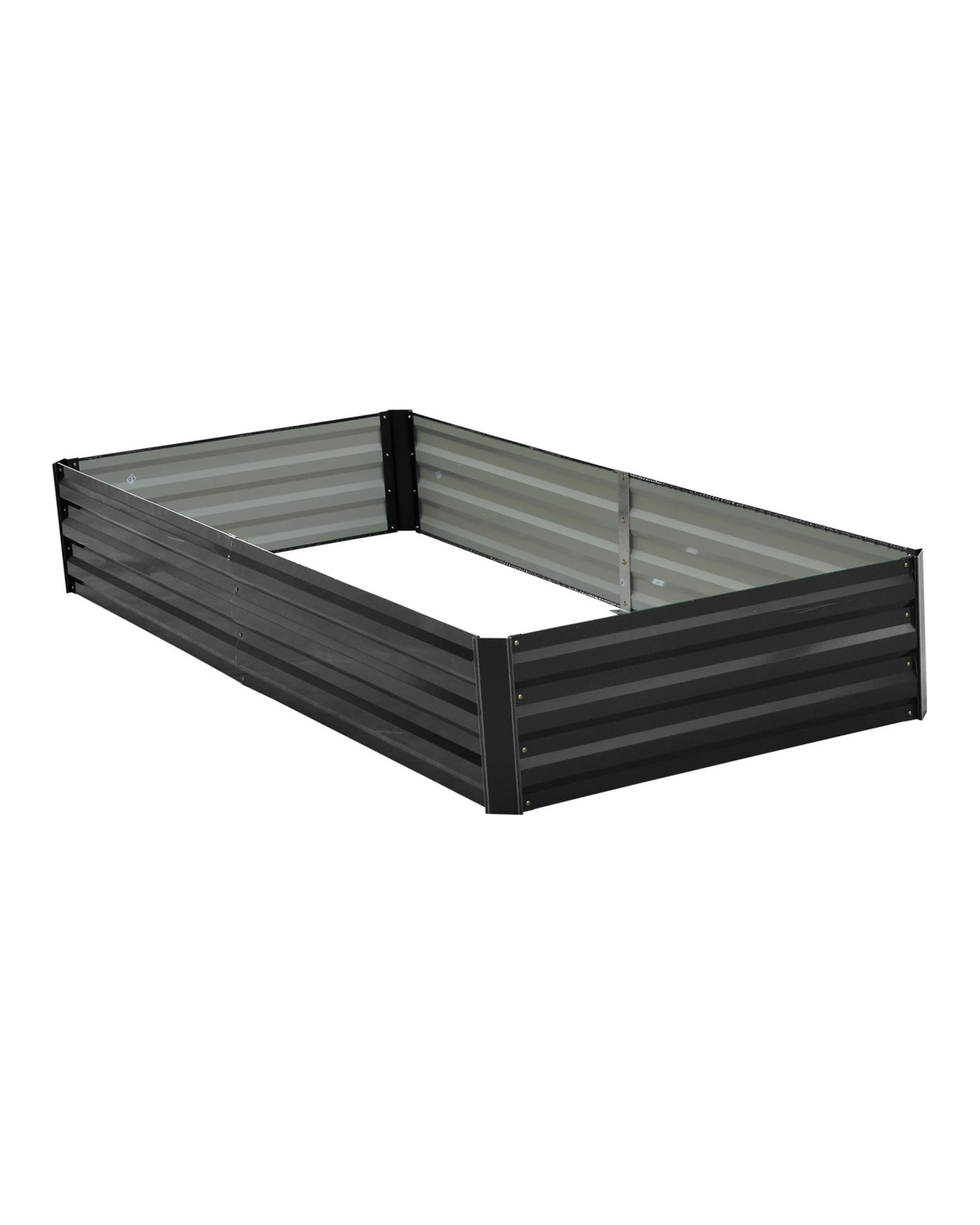5 Wallaroo Galvanized Steel Raised Garden Bed 210 x 90 x 30cm Plants Vegetables Herbs Flowers - Black, 5 of 5