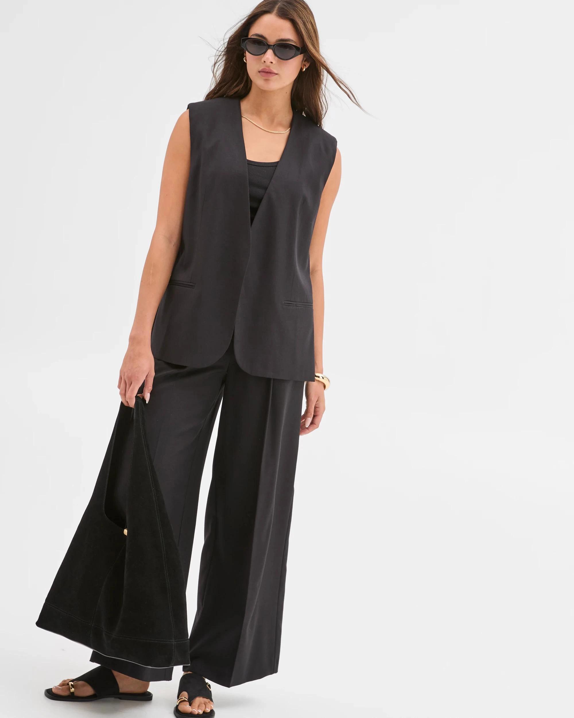 2 Lily Loves Oversized Vest BLACK, 2 of 7