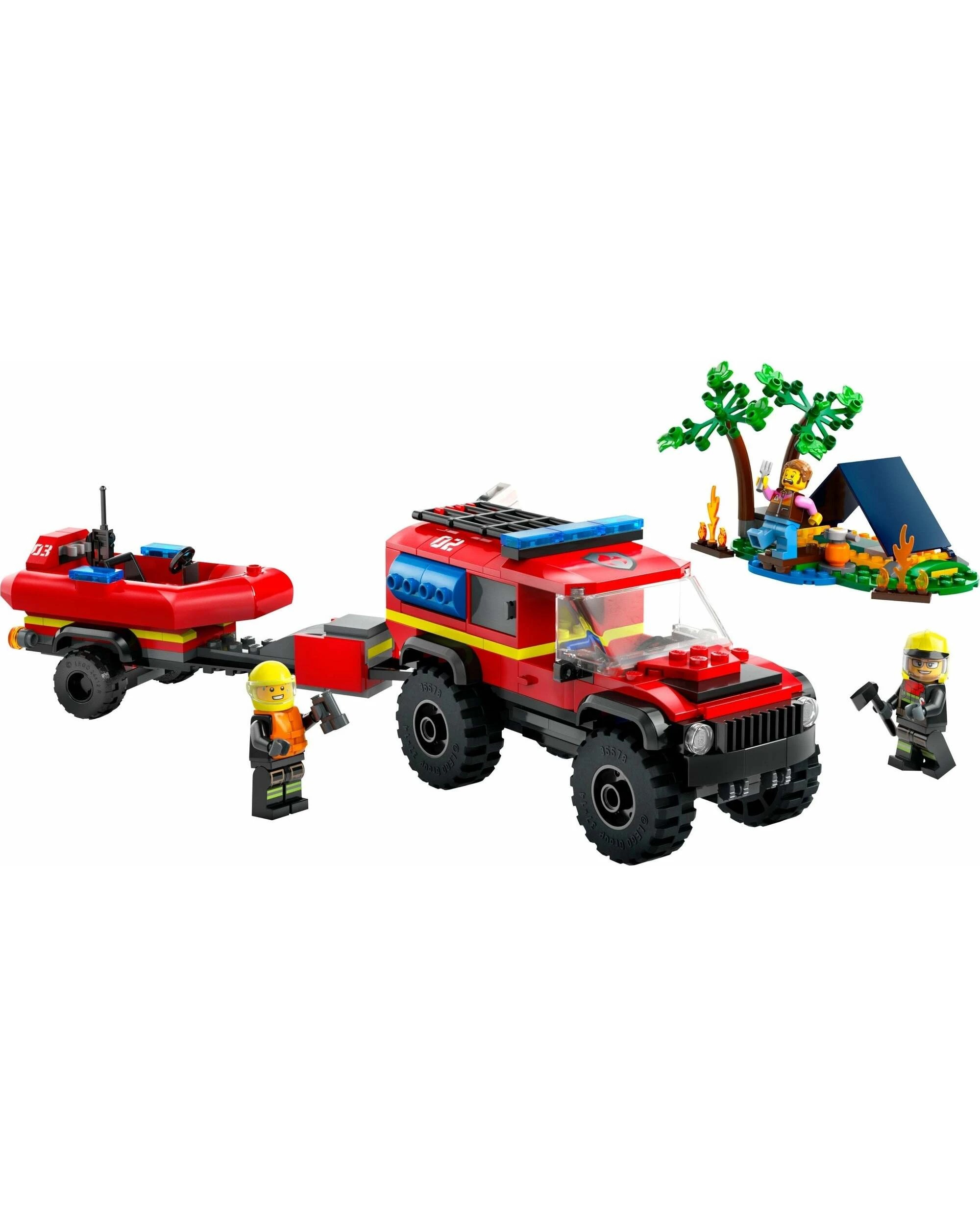 1 LEGO City Series 60412 4x4 Fire Truck with Rescue Boat, 1 of 3