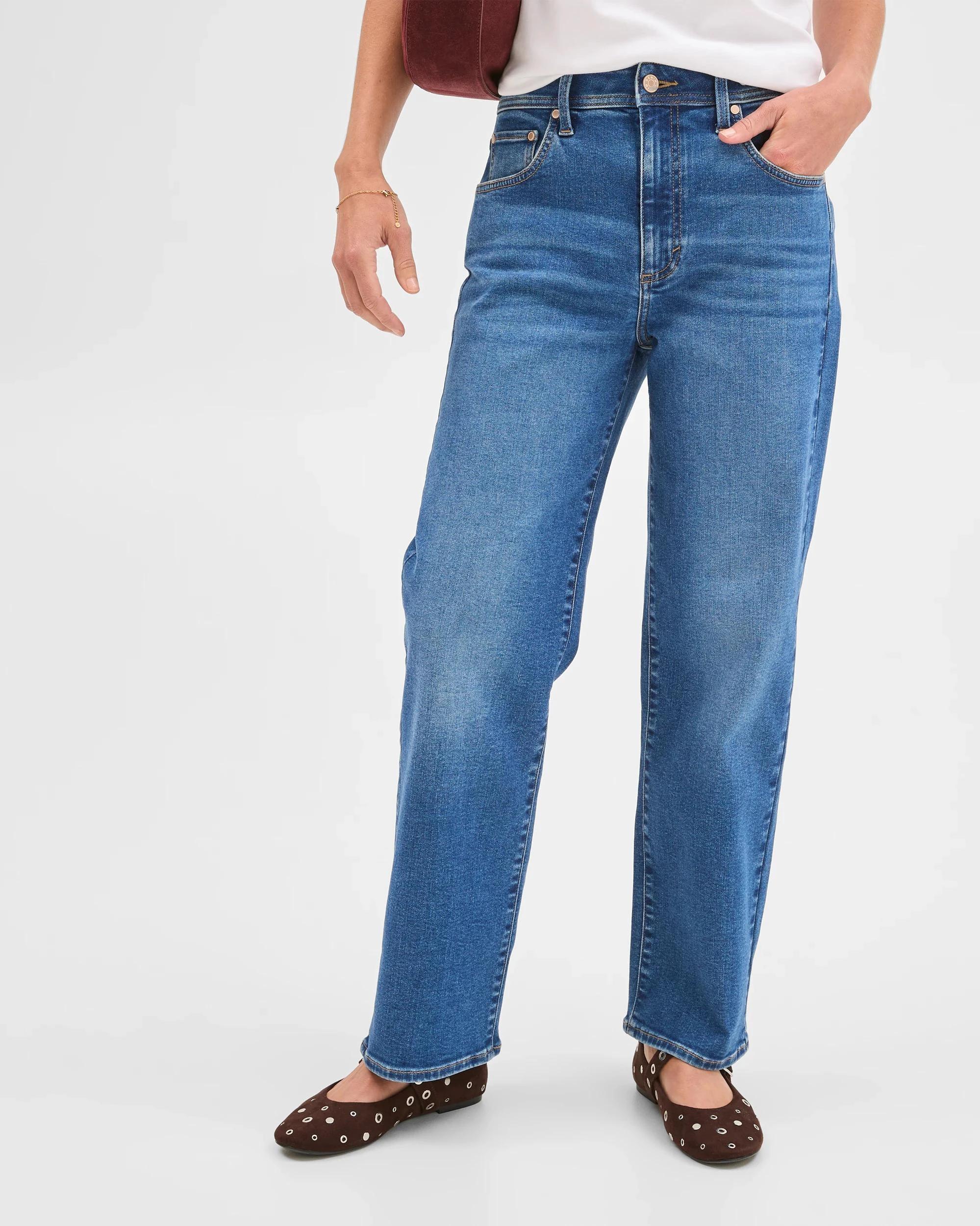 2 Target Denim Tara Slim Fit Straight Denim Jeans DARK WORN INDIGO, 2 of 5