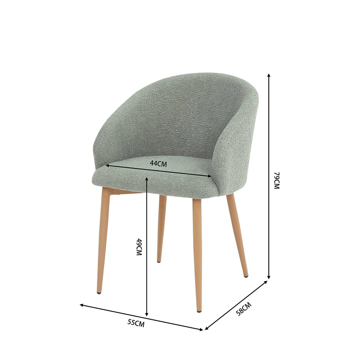 10 Noah Boucle Chair - Sage, 10 of 10