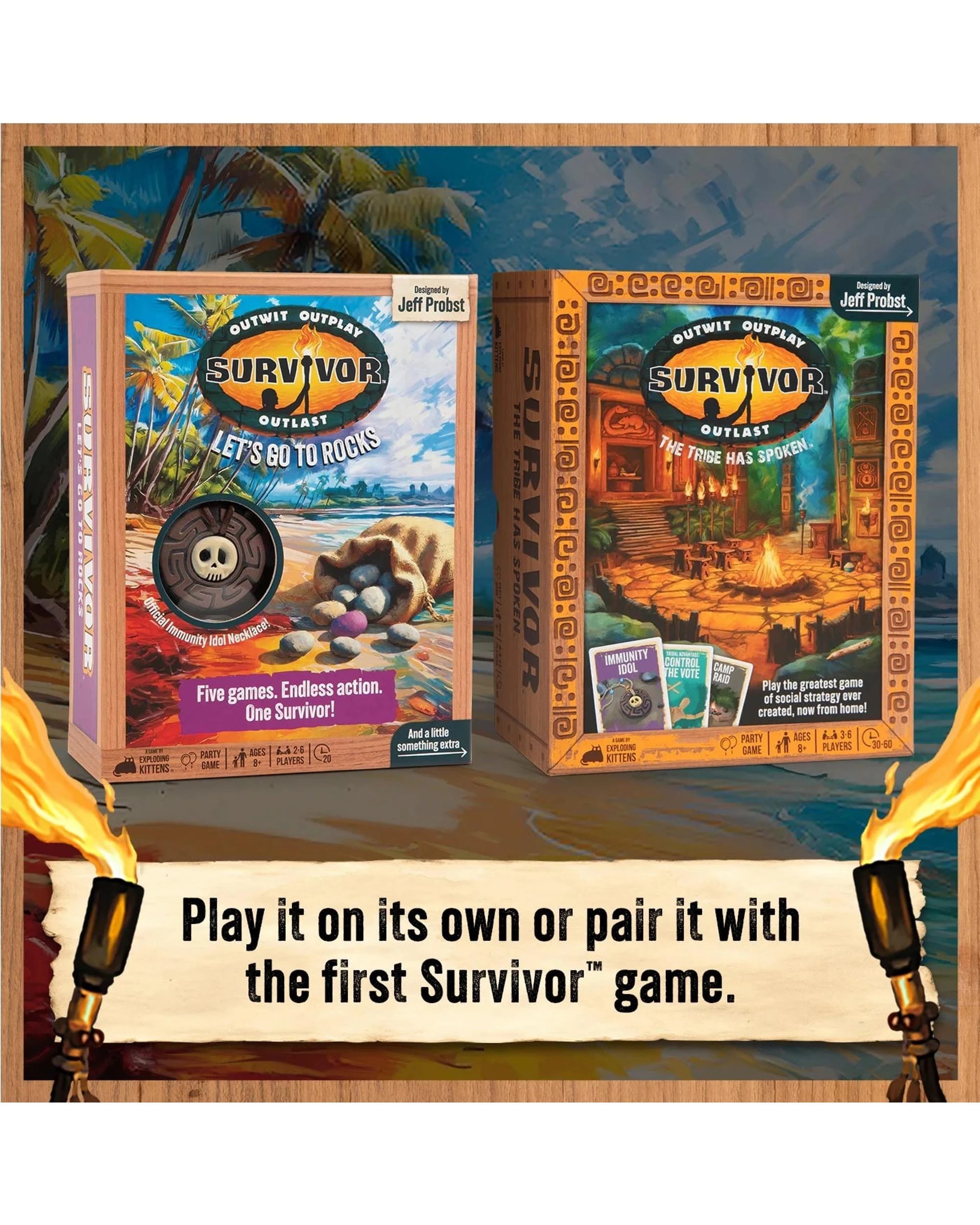 5 Survivor Let's Go To Rocks Card Game, 5 of 7