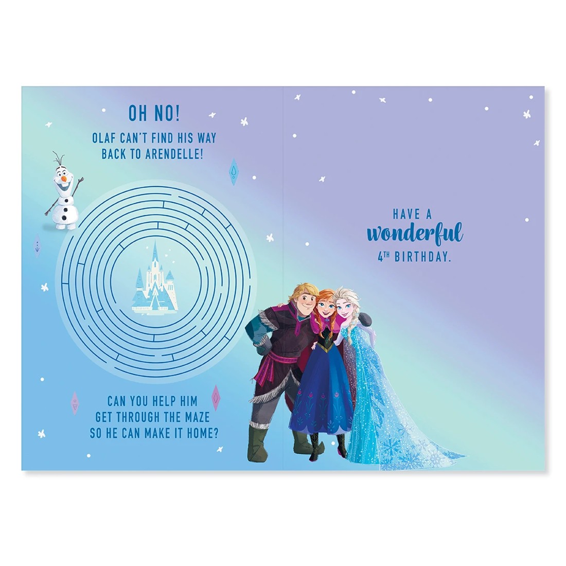 2 Connections from Hallmark 4th Birthday Card - Disney Frozen, 2 of 3