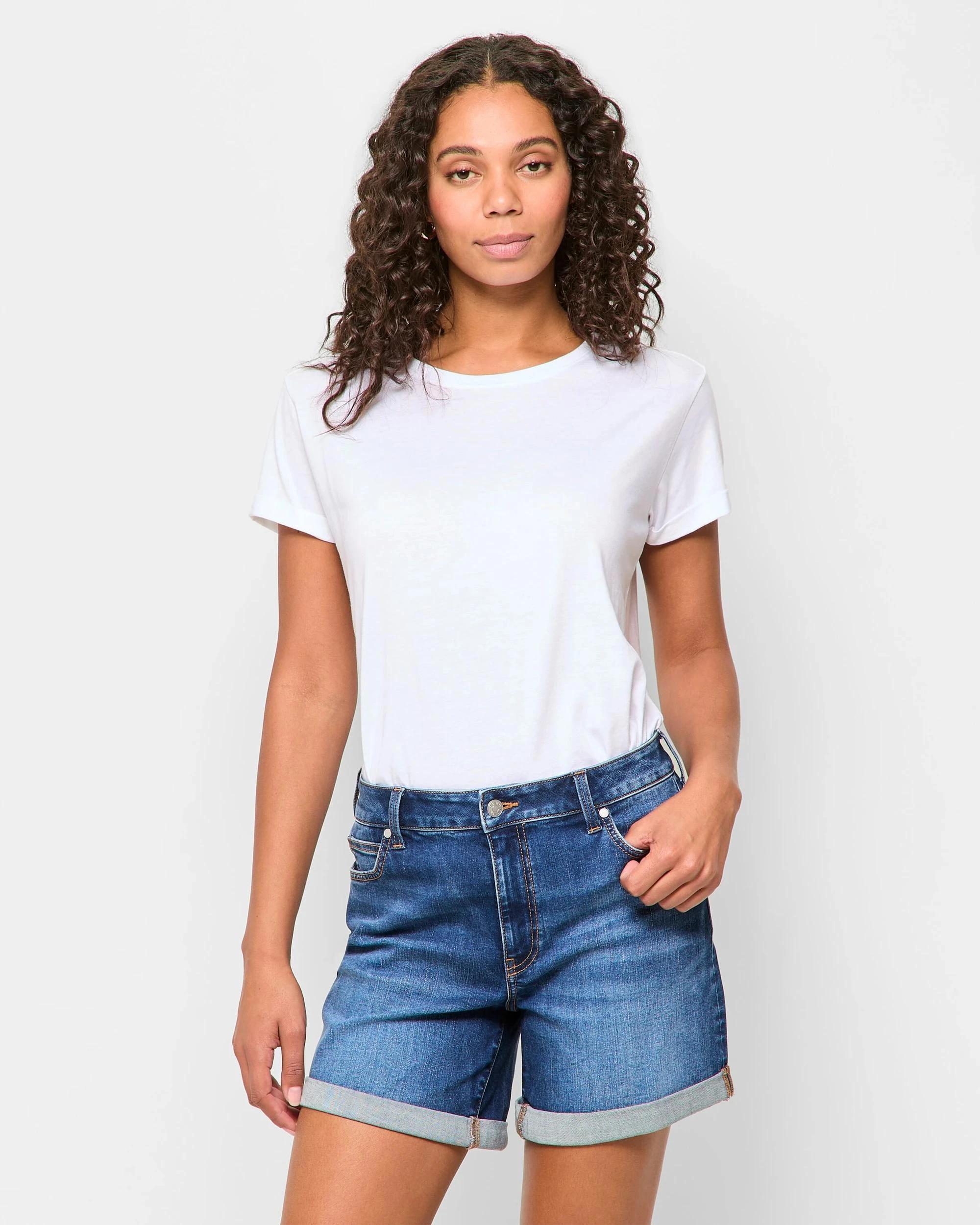 1 Target Roll Cuff Denim Shorts 70'S INDIGO, 1 of 5