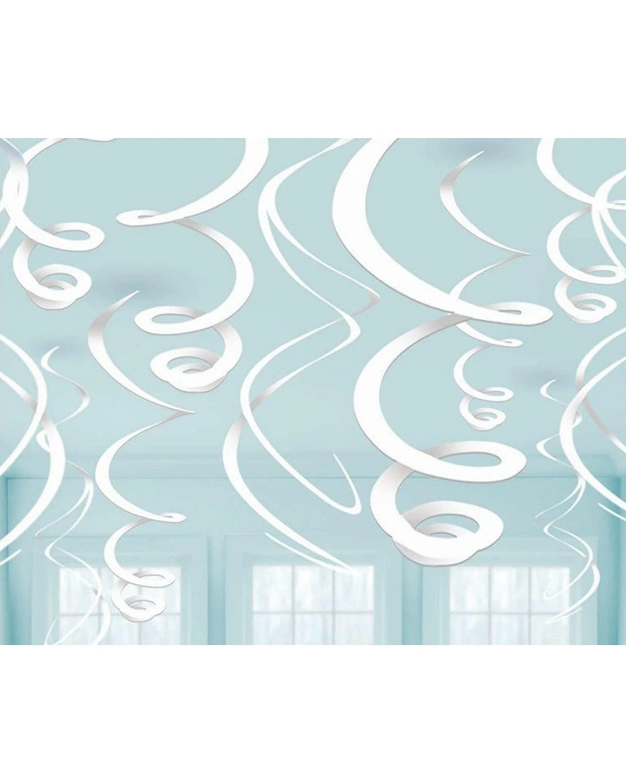 1 Amscan Inc. Swirl Decorations Pack of 12 - White, 1 of 1
