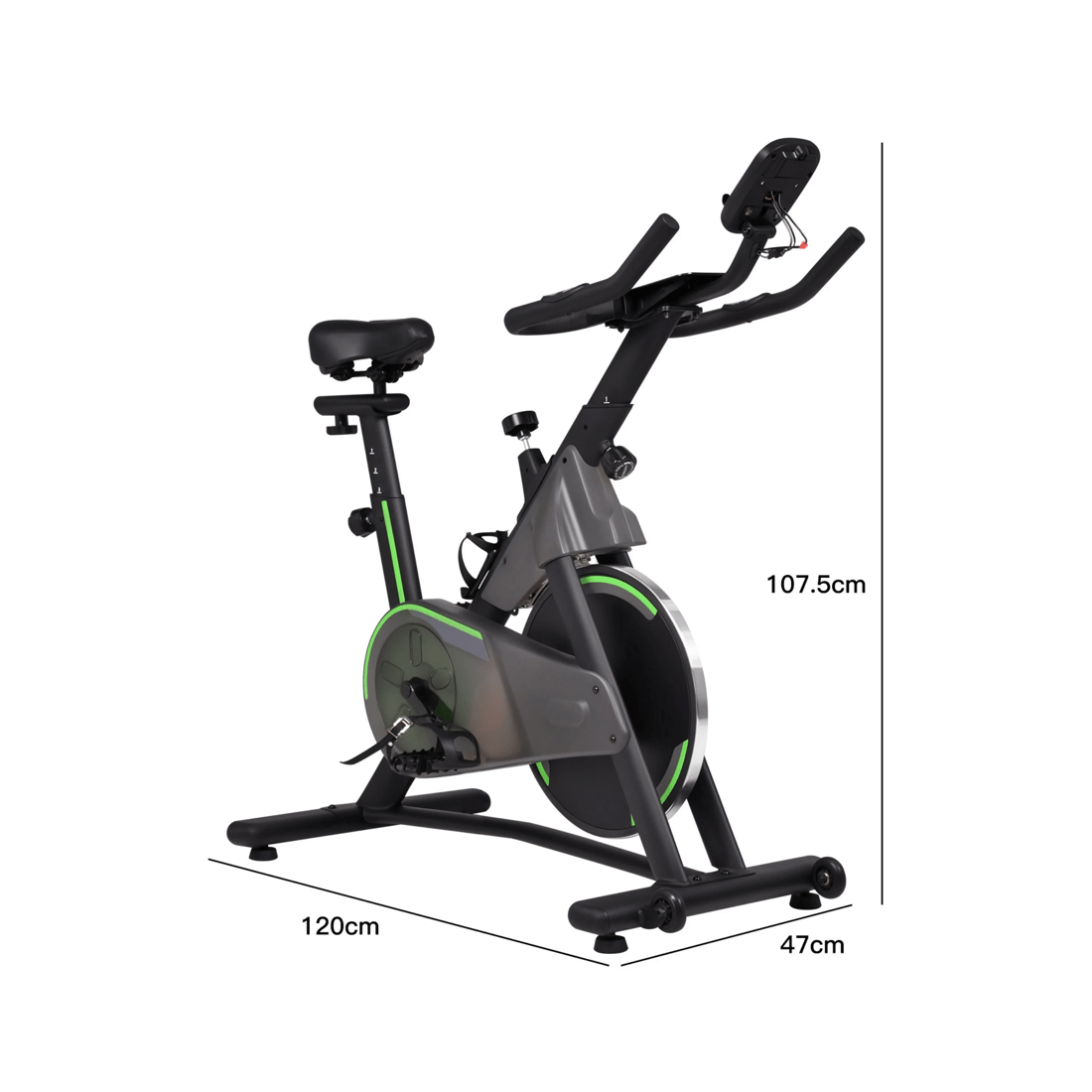 7 Advwin Exercise Bike with 6kg Flywheel for Home Gym Fitness - Black, 7 of 8