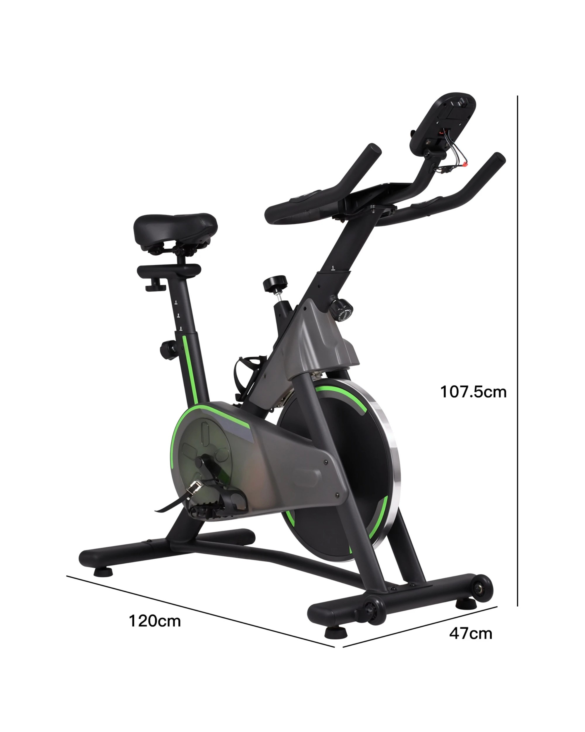 7 Advwin Exercise Bike with 6kg Flywheel for Home Gym Fitness - Black, 7 of 8