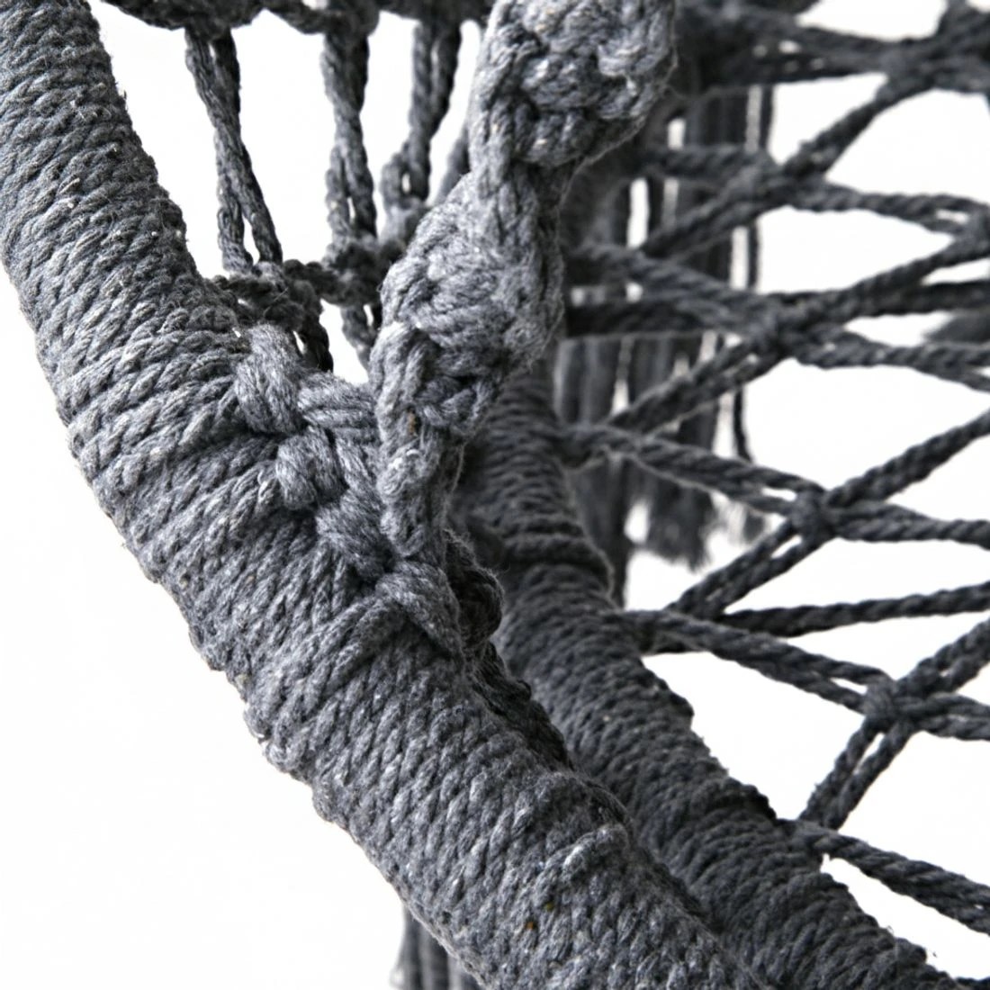 9 Gardeon Hammock Chair Outdoor Hanging Macrame Cotton Indoor - Grey, 9 of 9