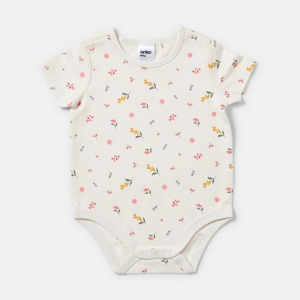 3 3 Pack Short Sleeve Print Bodysuits NATIVE FLORAL, 3 of 8