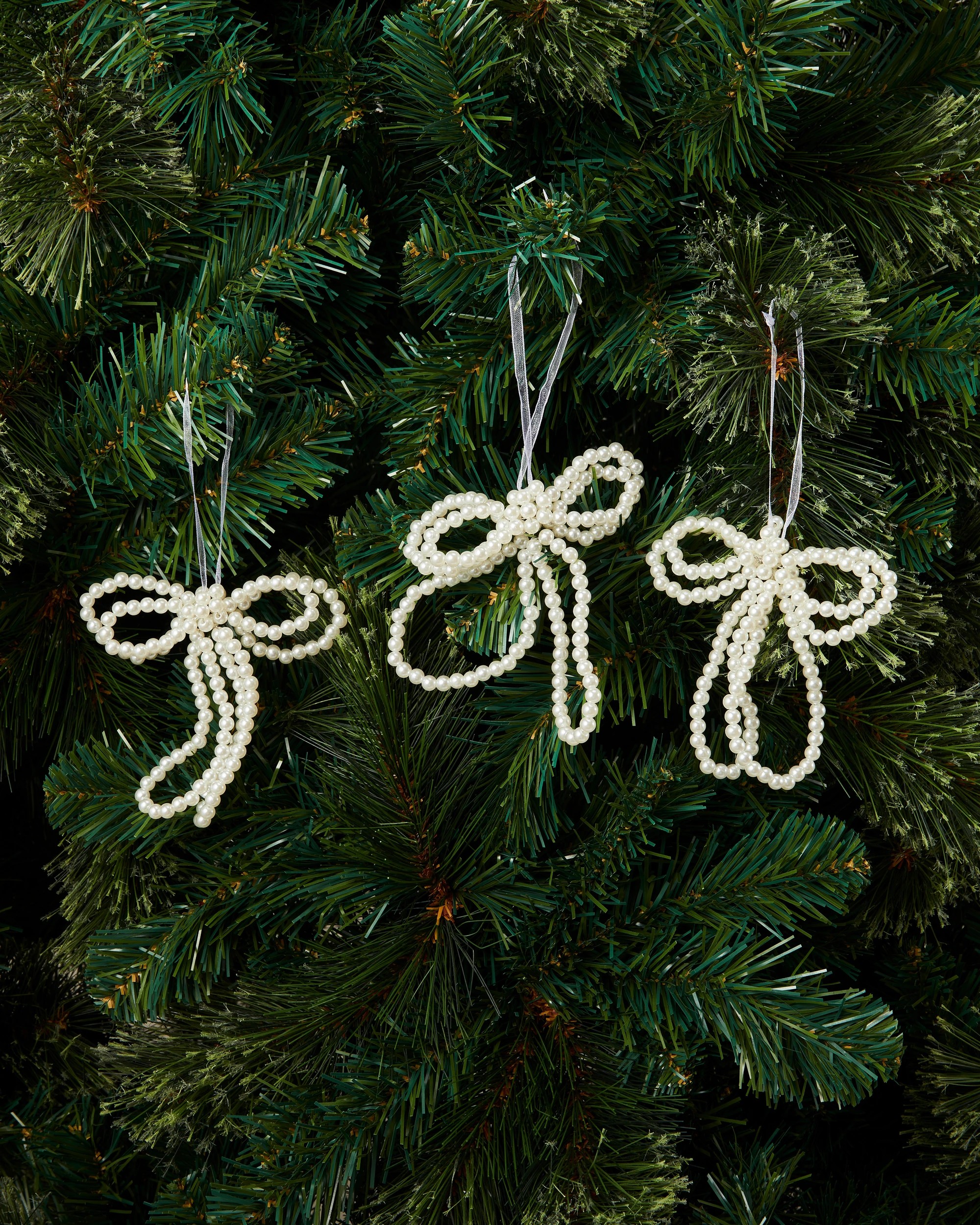 6 3 Pack Faux Pearl Look Bow Decorations, 6 of 6