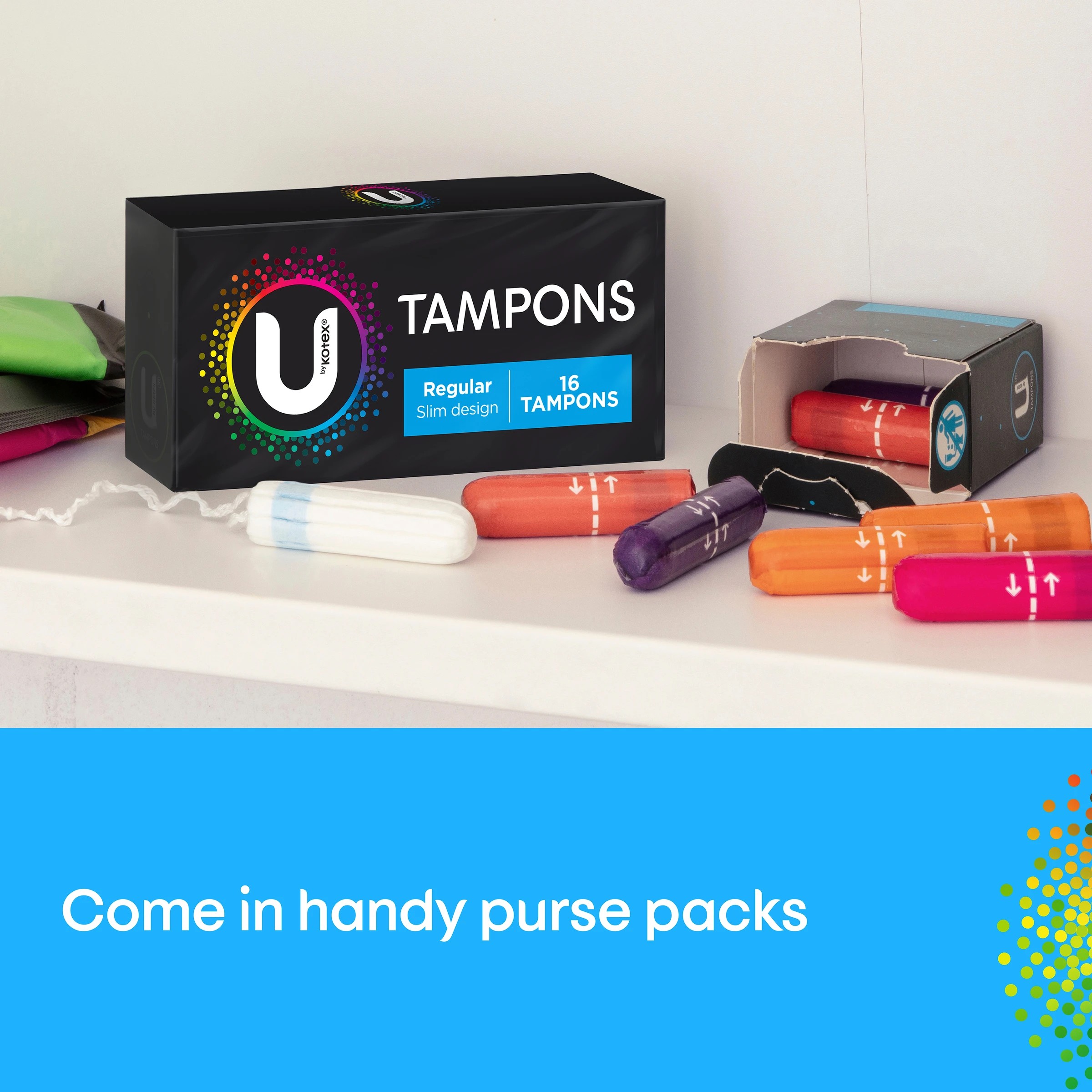 10 U by Kotex 16 Pack Regular Slim Tampons, 10 of 10