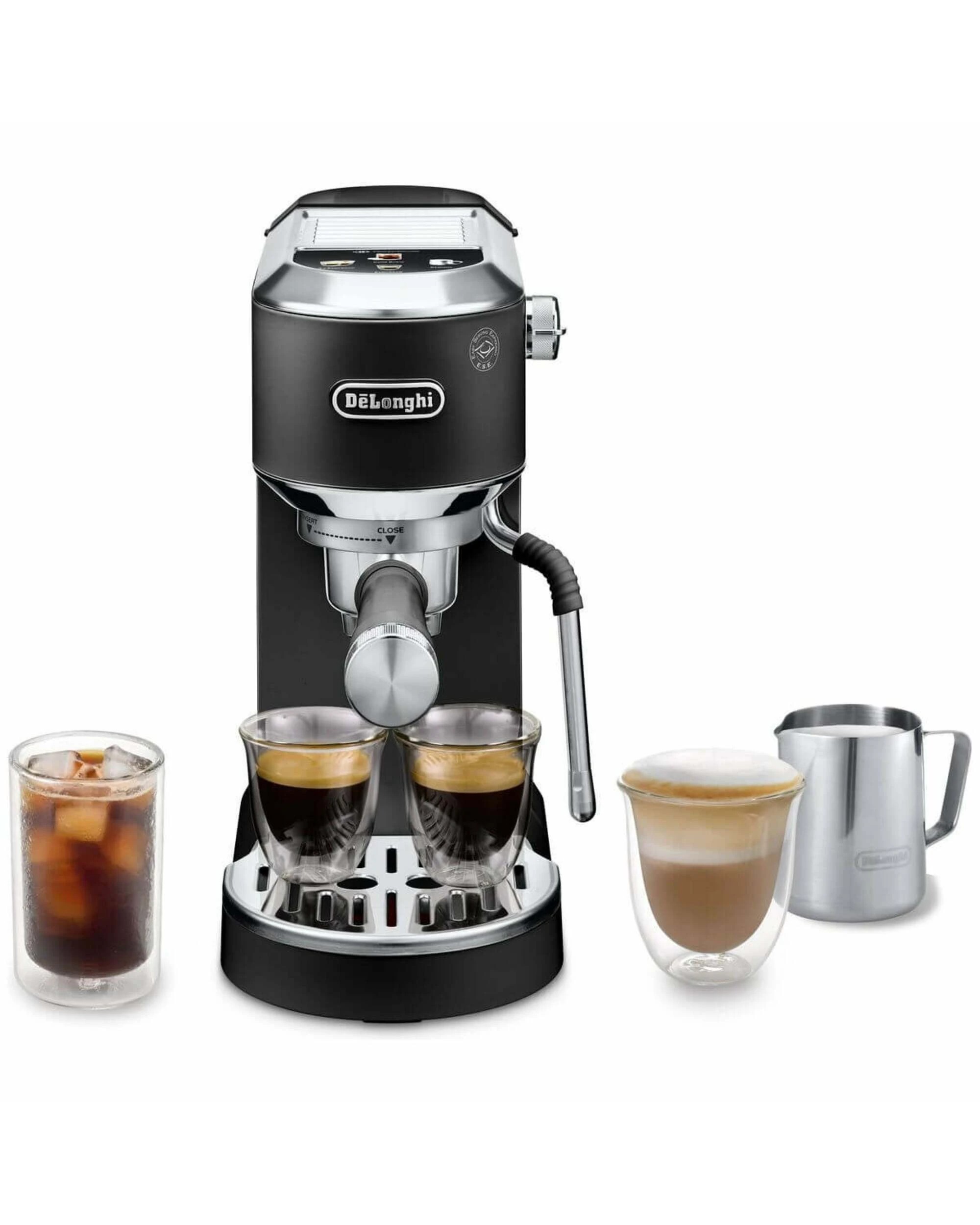 4 De'Longhi Dedica Duo Coffee Machine with Cold Brew Black, 4 of 5
