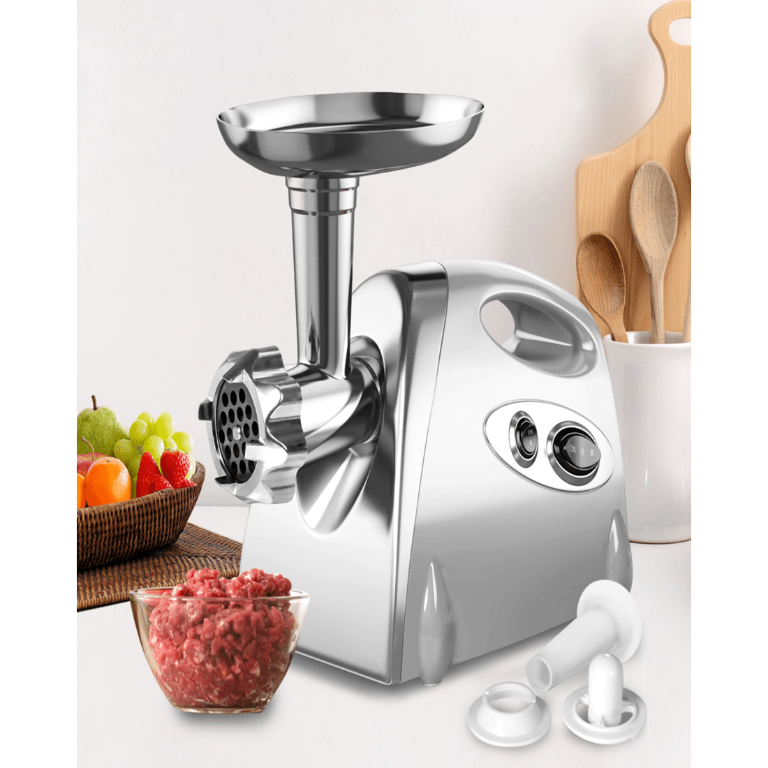 7 Spector 800W Electric Meat Grinder Mincer -Silver, 7 of 7