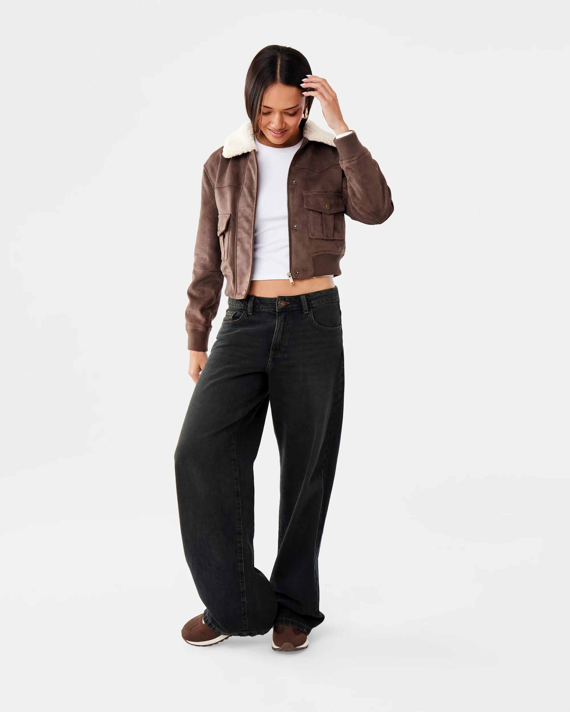 2 Low Rise Wide Leg Jeans Dark Wash, 2 of 10