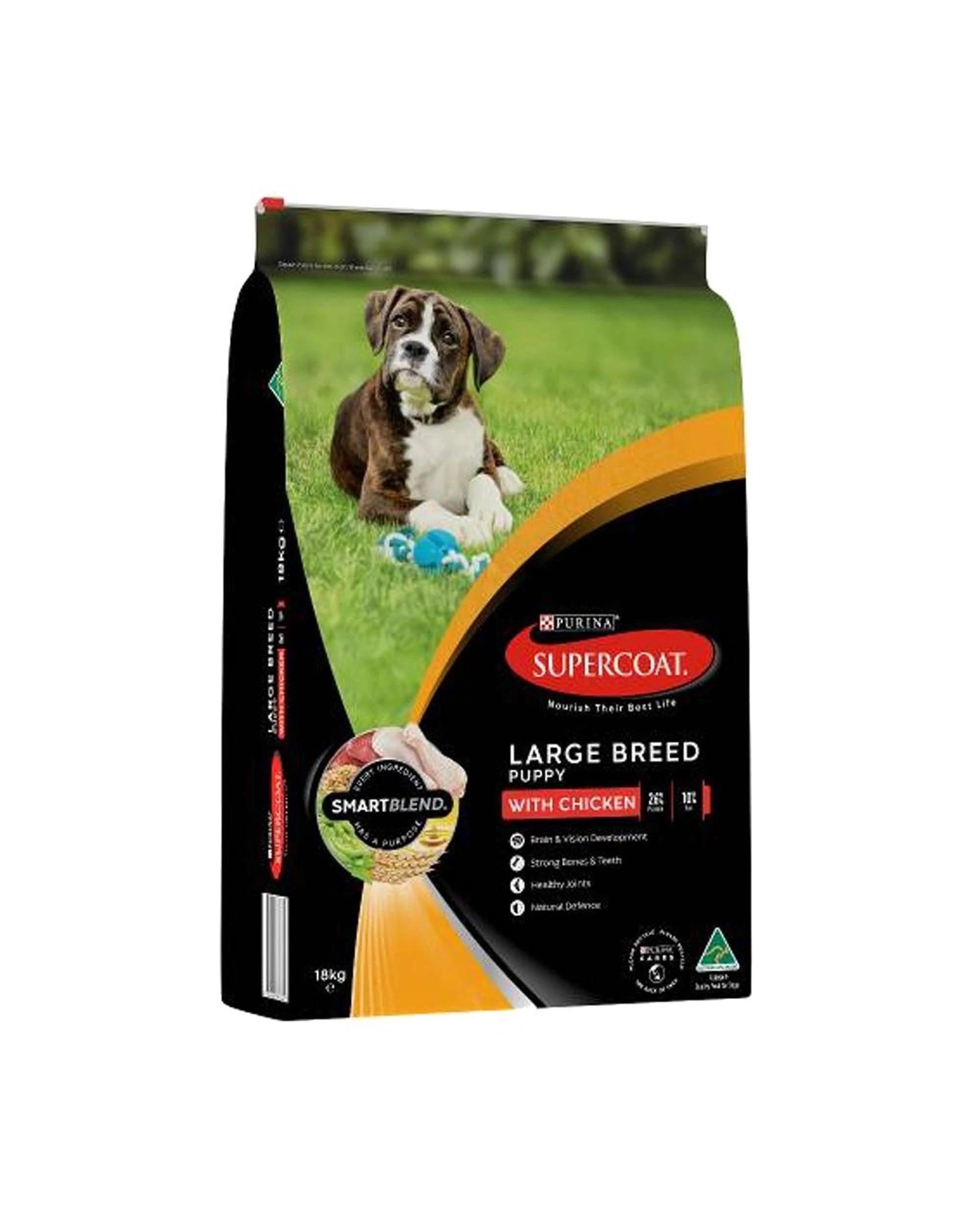 1 Supercoat Puppy Large Breed SmartBlend Dry Dog Food w/ Chicken 18kg, 1 of 1