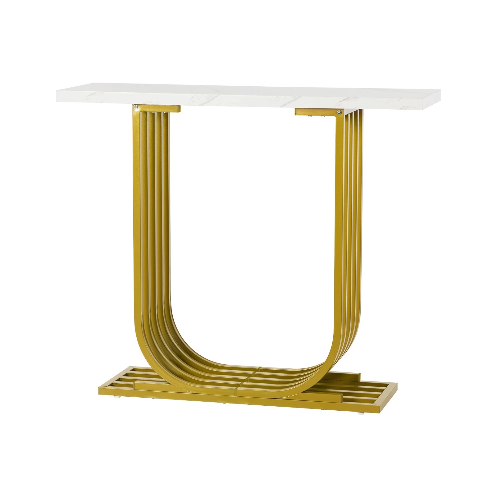 1 Oikiture Console Table Hallway Desk - Gold, 1 of 9