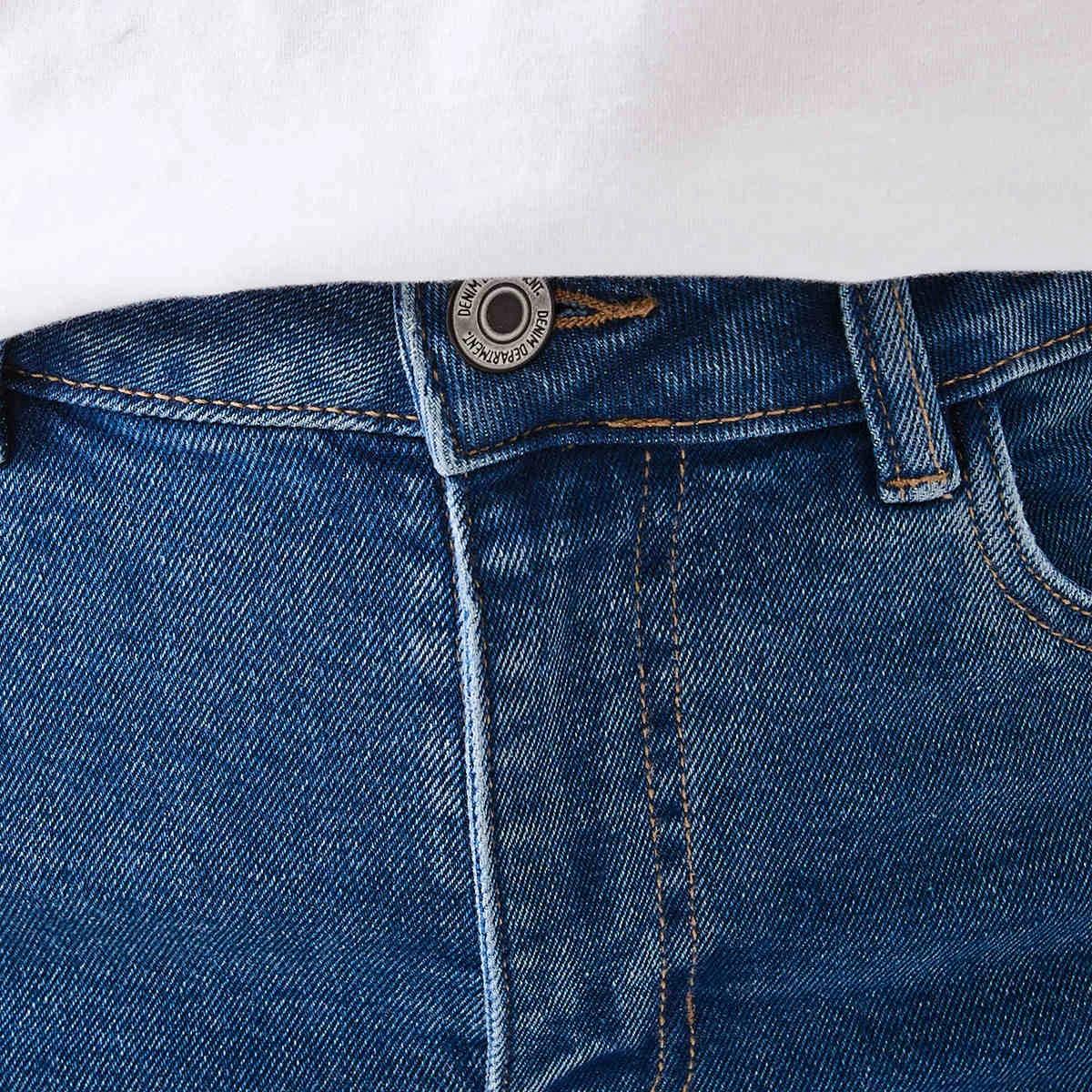 4 Distressed Skinny Jeans Mid Wash, 4 of 6