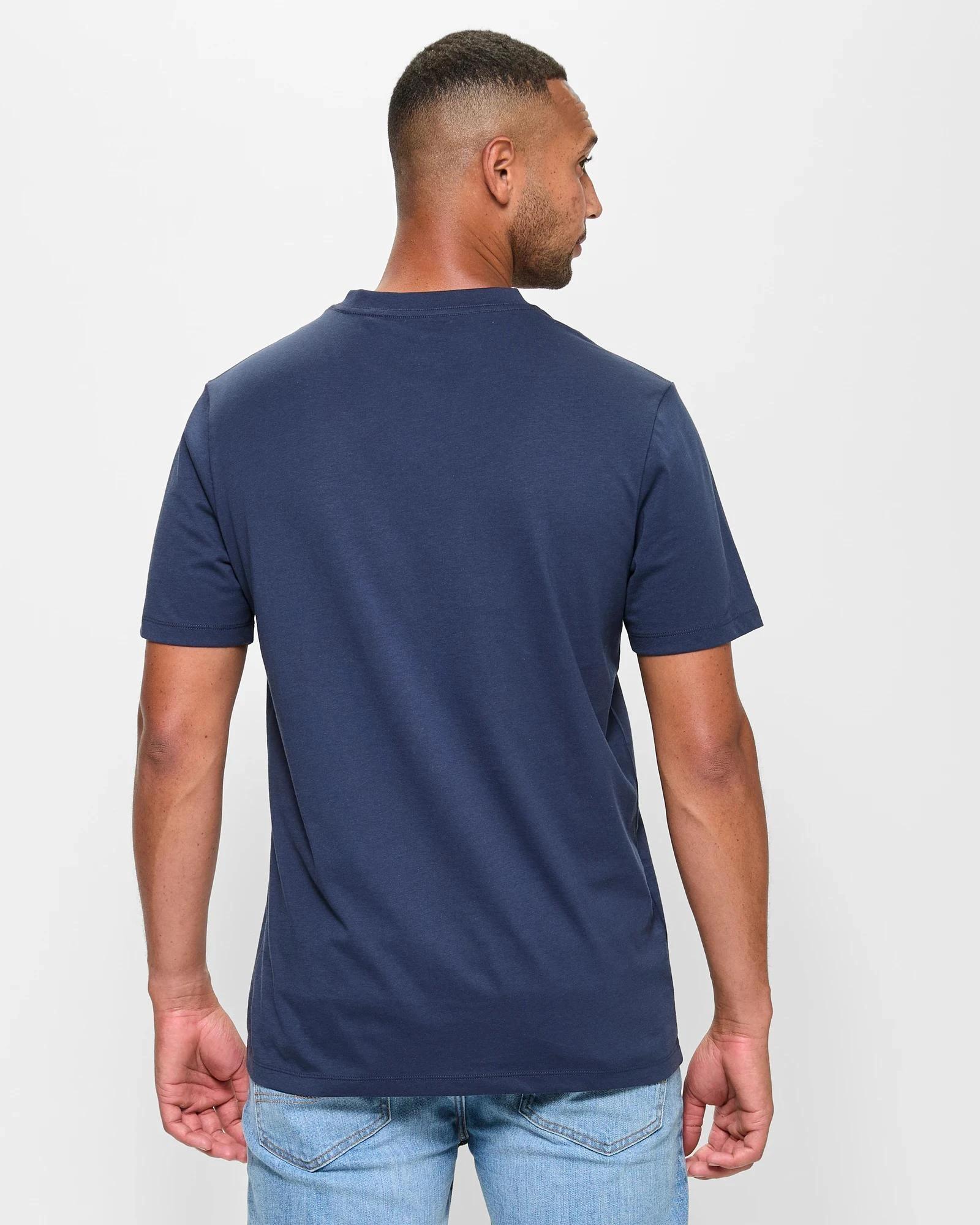 4 Target Australian Cotton V-Neck T-Shirt NAVY BLUE, 4 of 5