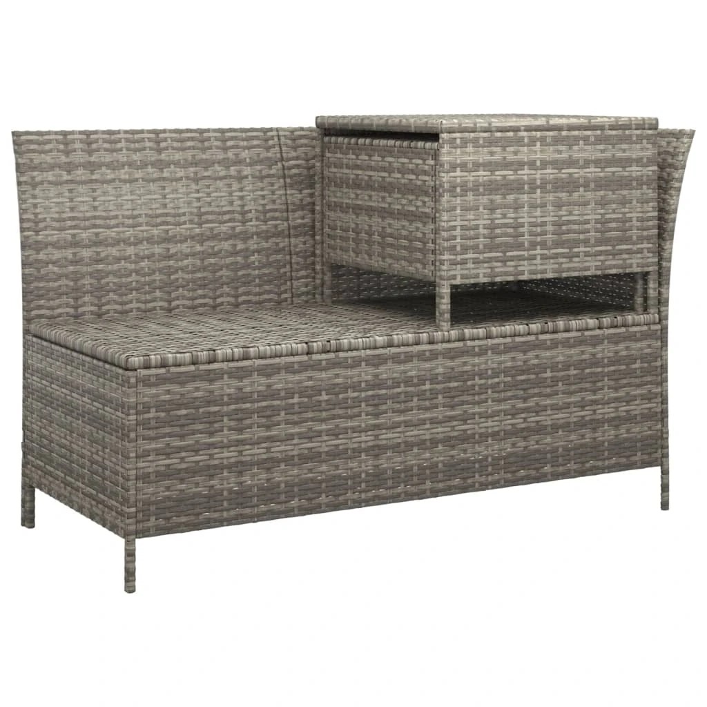 5 vidaXL 4 Piece Garden Lounge Set With Cushions Poly Rattan - Grey, 5 of 8