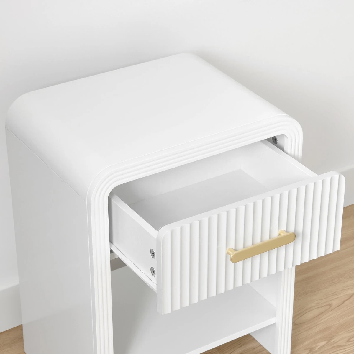 5 Linear 1 Drawer Bedside Table, 5 of 10