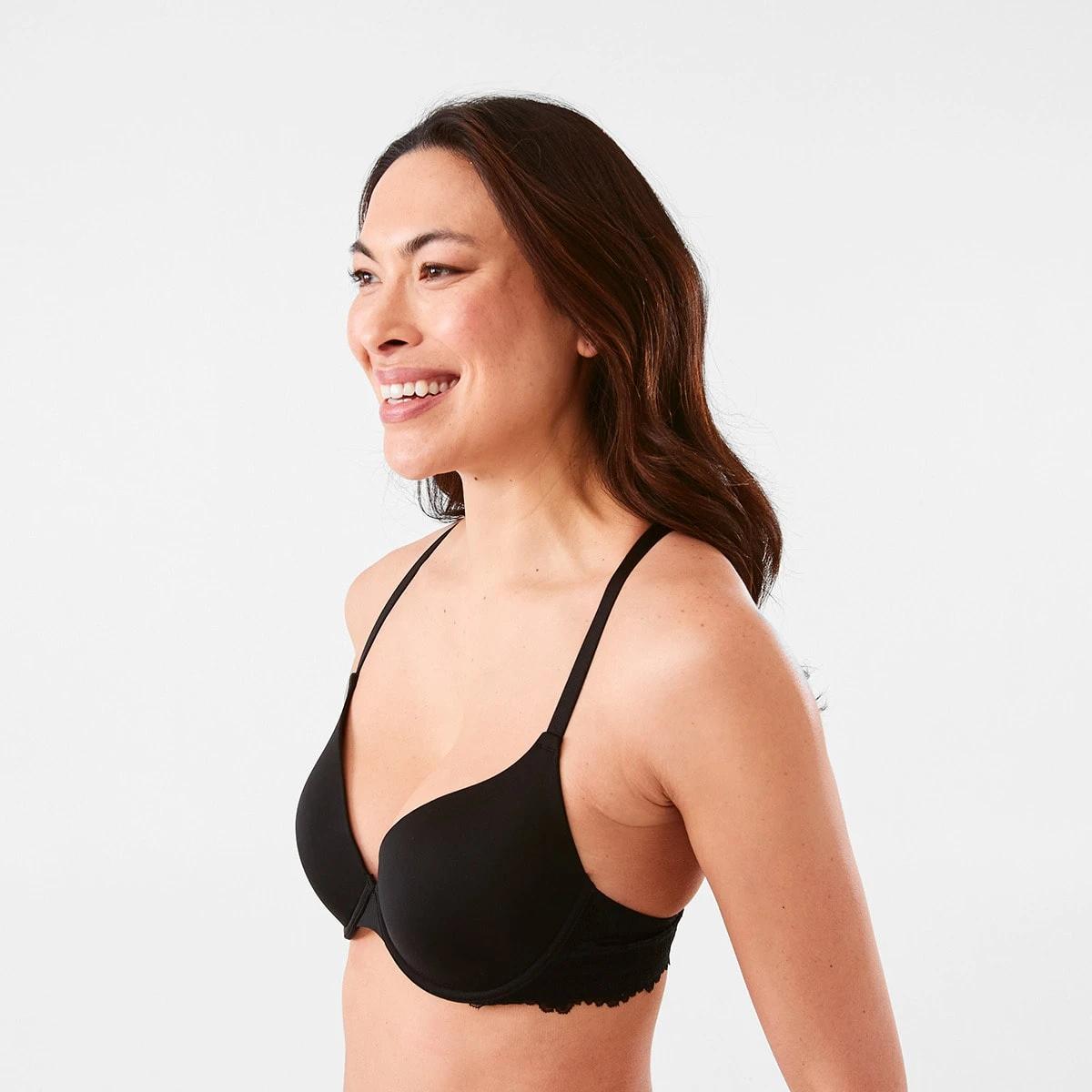 5 2 Pack Racer Back T-shirt Bras LIGHT FAWN, BLACK, 5 of 9