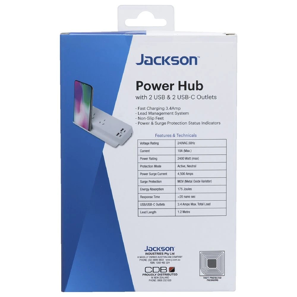 3 Jackson Desktop Power Hub 2 x USB & 2 x USB-C Charging Ports, 3 of 3