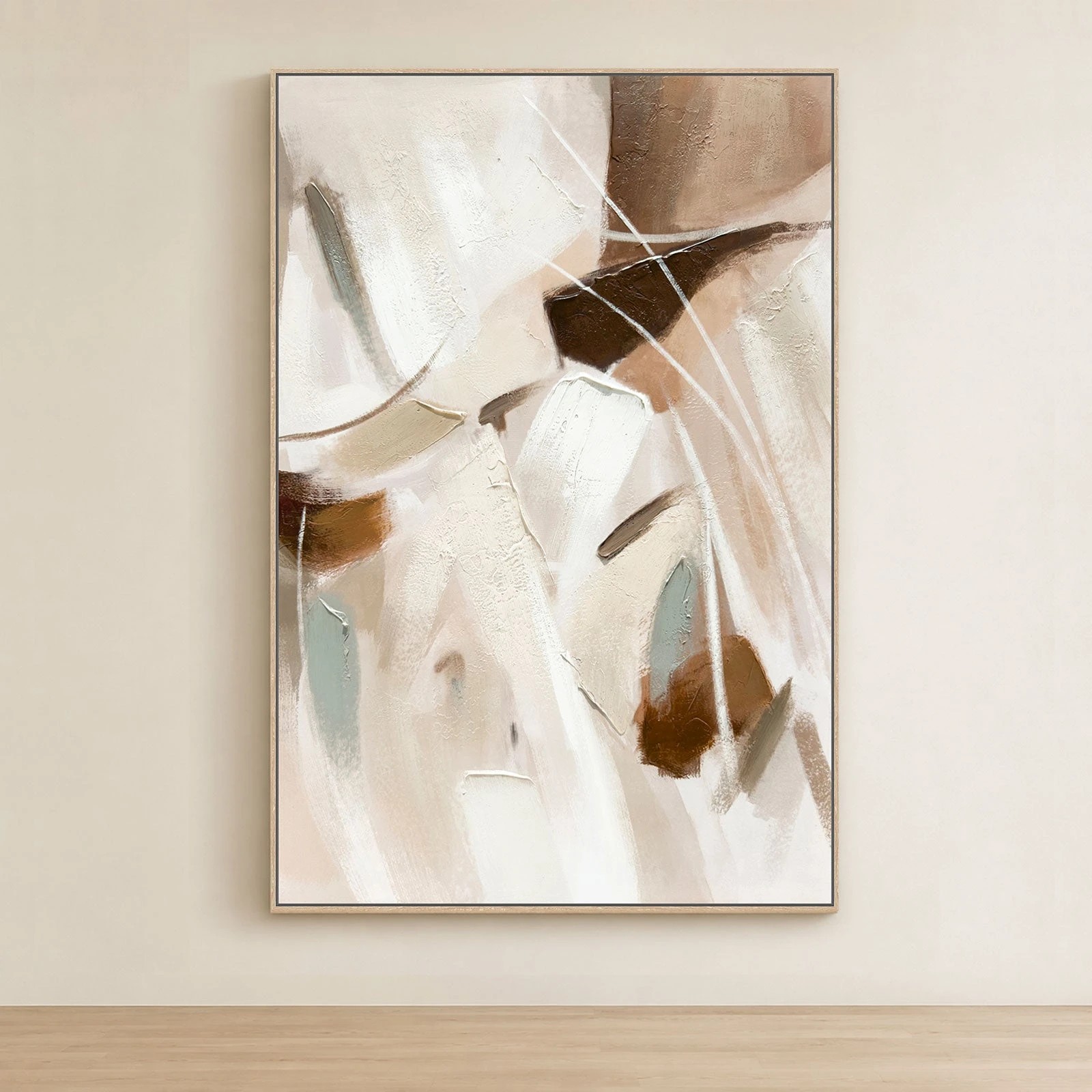 2 Moda Living Quiet Gesture II Hand-Painted Textured Canvas Wall Art - Multi, 2 of 8