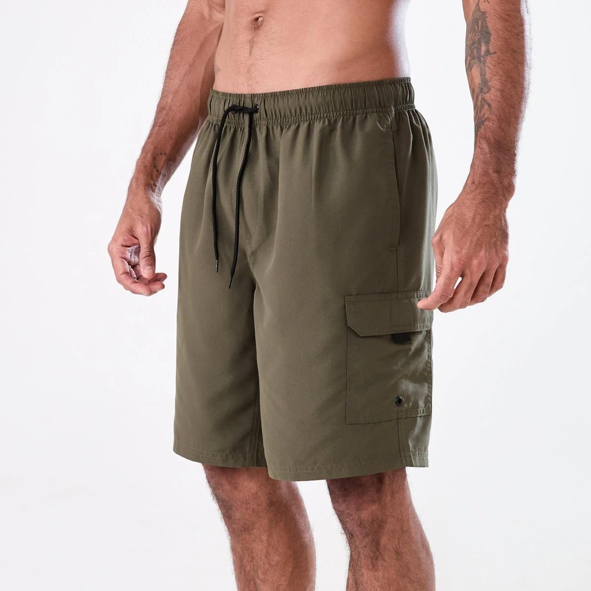 2 Elastic Waist Regular Cargo Boardshorts TUSSOCK GREEN, 2 of 7