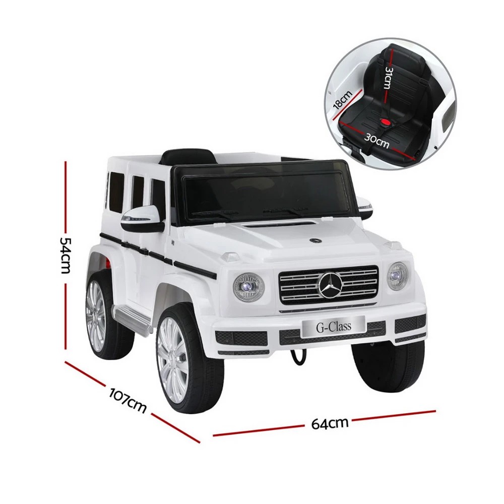 2 Kids Ride On Car Licensed G500 Electric Toys Horn Remote 12V - White, 2 of 5