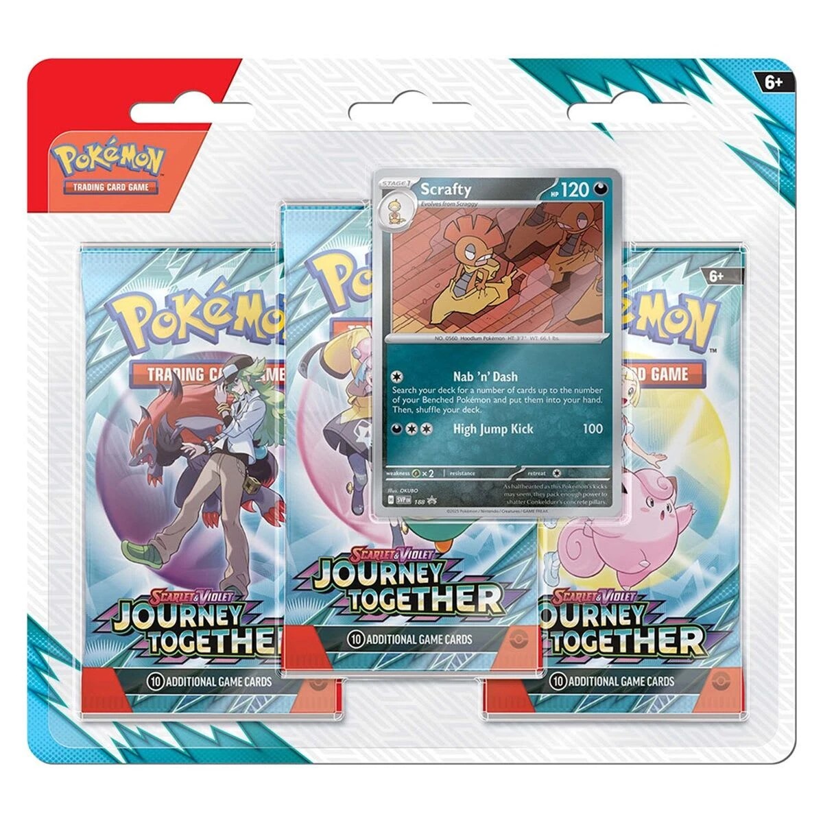 2 3 Pack Pokemon Trading Card Game: Journey Together Booster Blister Pack - Assorted, 2 of 5