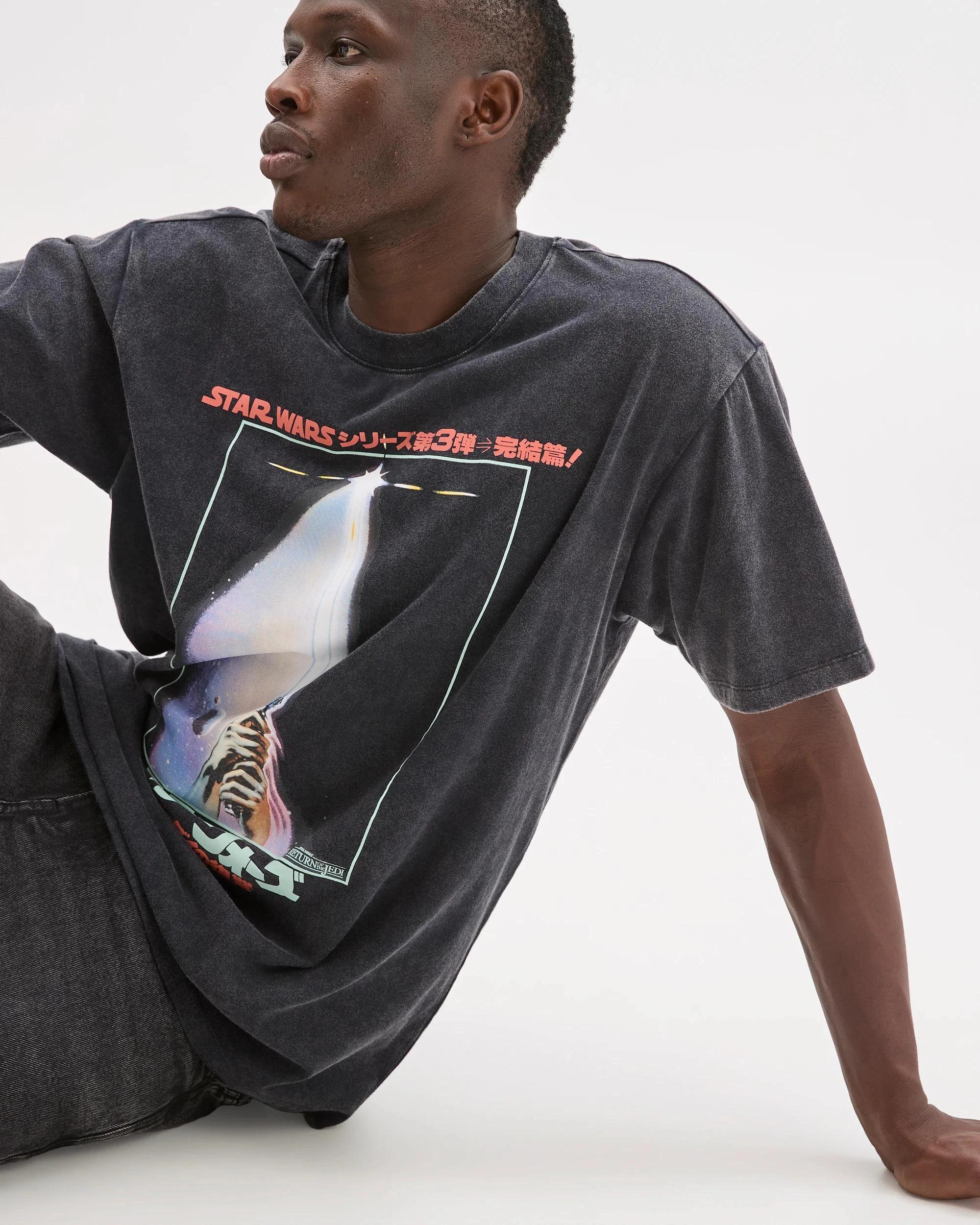 5 Disney Star Wars Japan Australian Cotton T-Shirt WASHED BLACK, 5 of 6