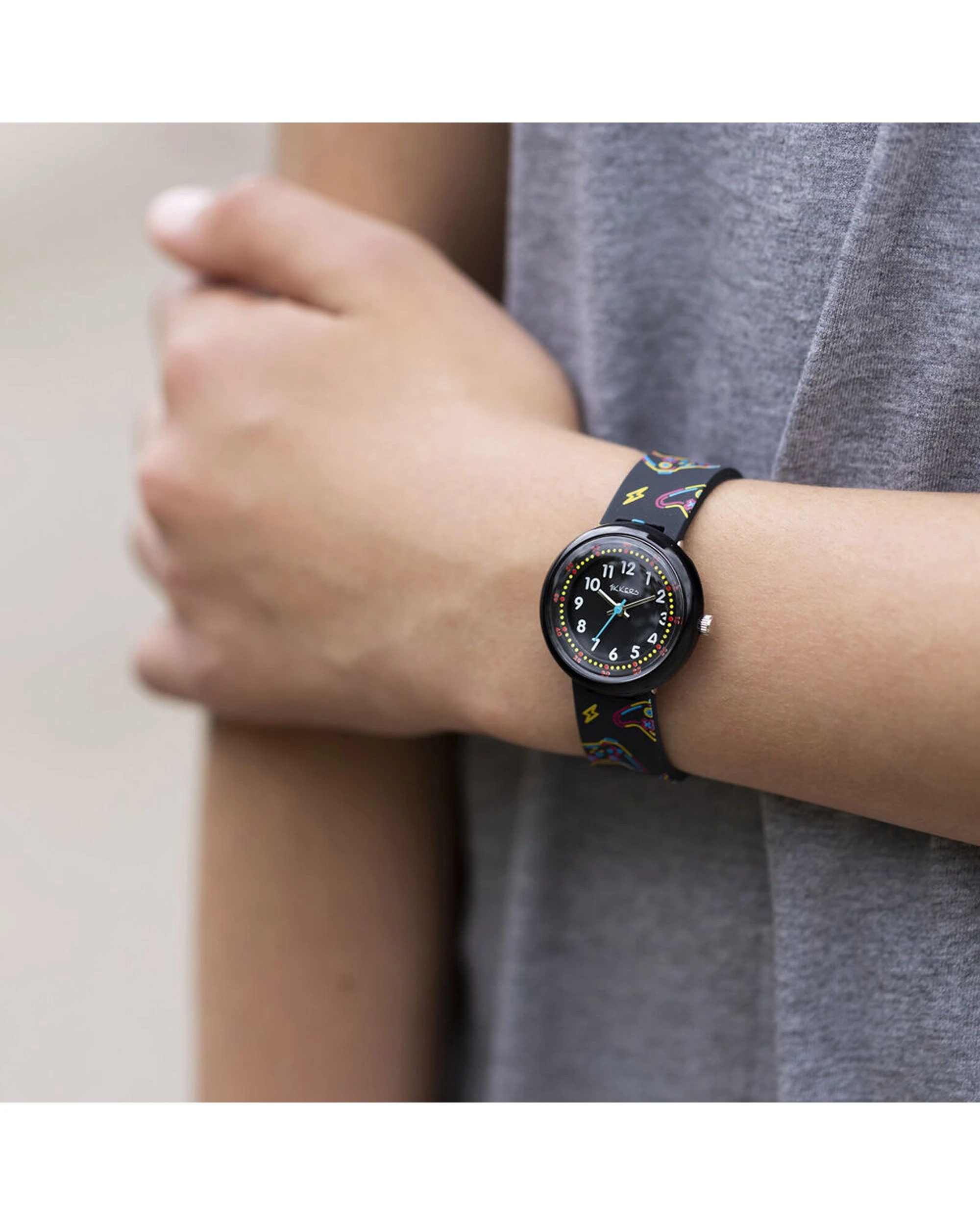 3 Tikkers Time Gaming Dial Watch With Silicone Adjustable Straps - Black, 3 of 3