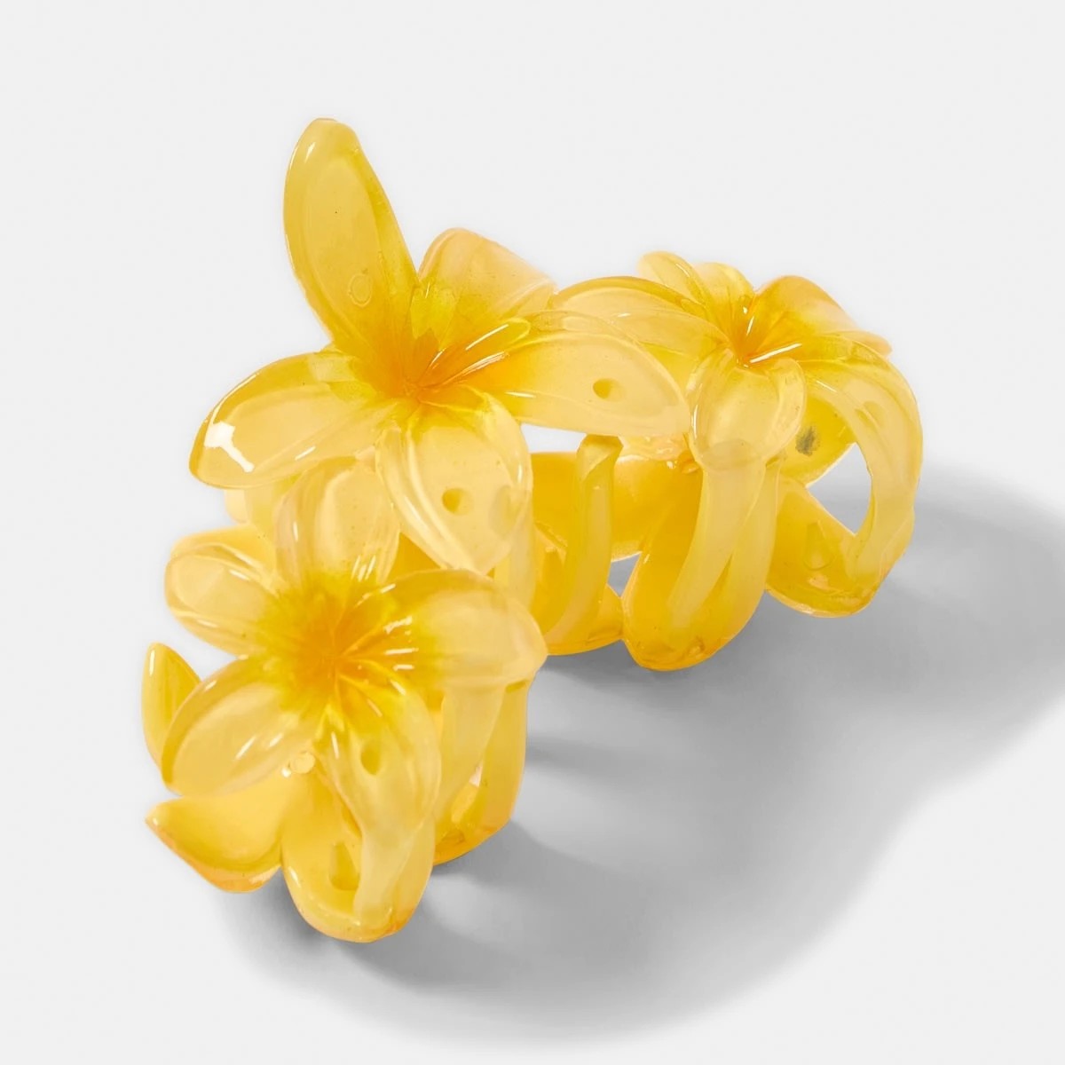 2 Yellow Gradient Frangipani Claw Hair Clip, 2 of 4