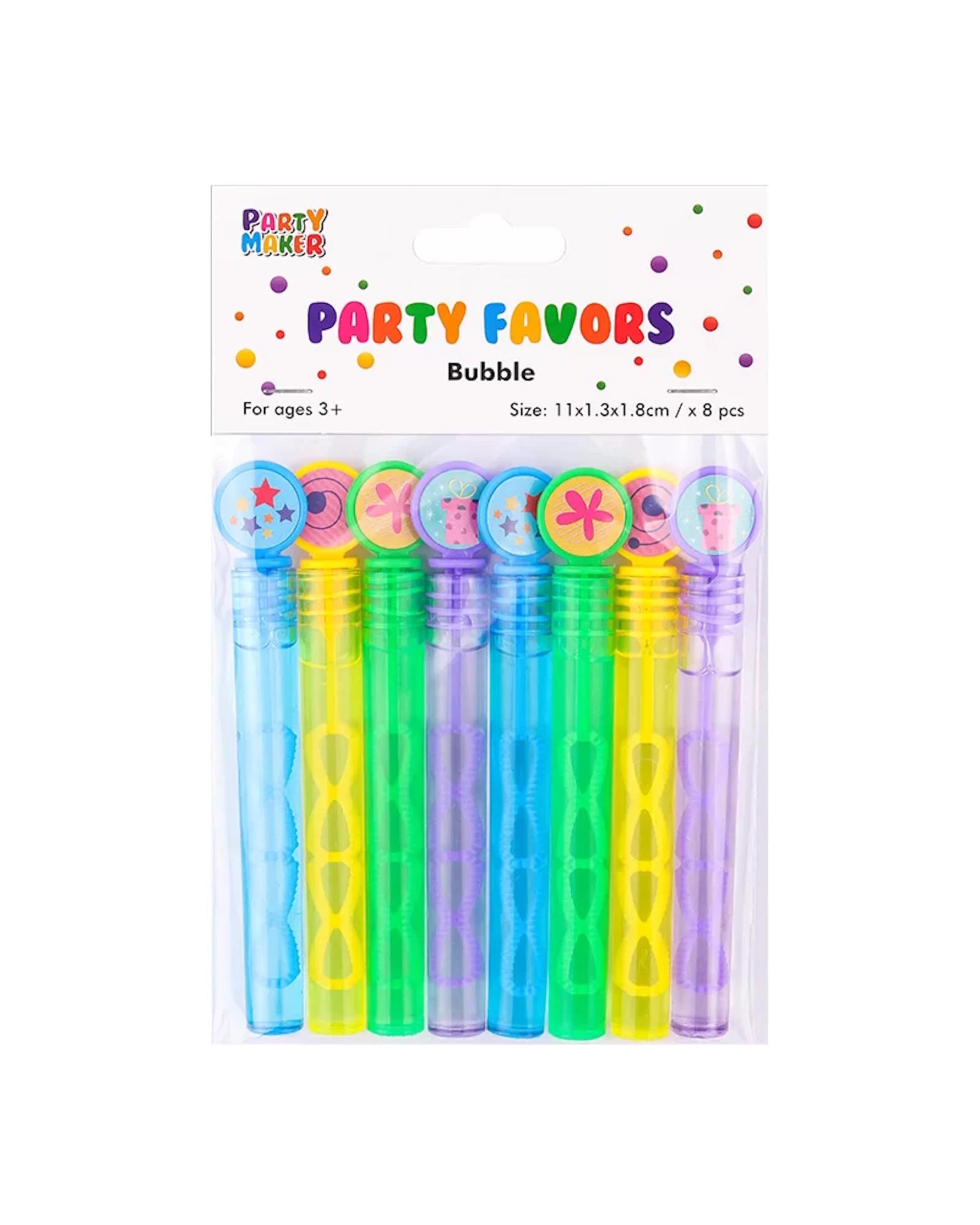 4 Party Maker Mini Bubble Wands Pack of 8 - Multi, 4 of 4
